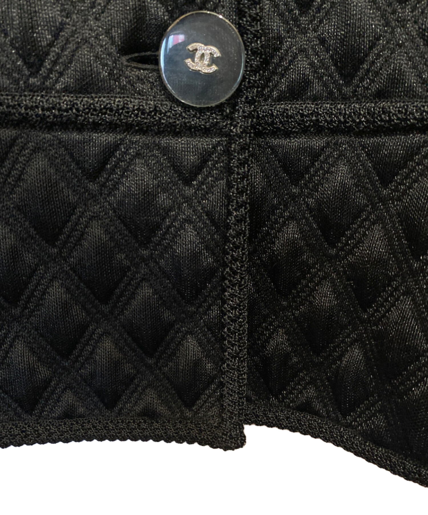 中古・古着通販】CHANEL (シャネル) ノーカラージャケット ブラック