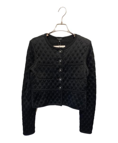 中古・古着通販】CHANEL (シャネル) ノーカラージャケット ブラック