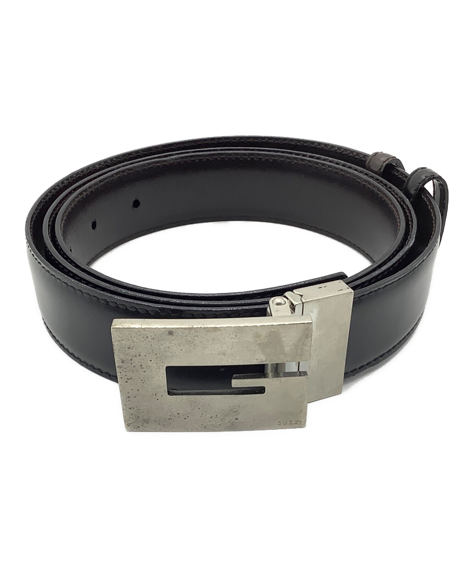 ①GUCCI ベルト インターロッキング GGスプリーム メンズ GUCCI グッチ