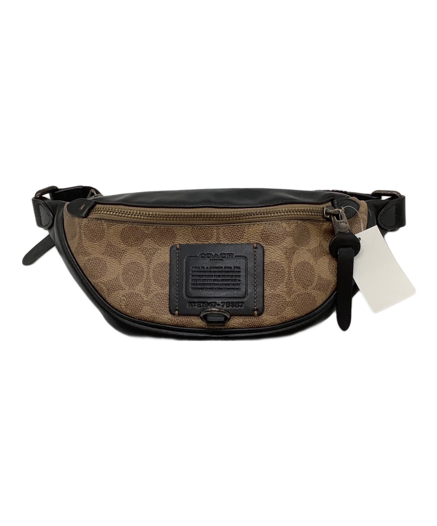 中古・古着通販】COACH (コーチ) ウエストバッグ ベージュ×ブラウン