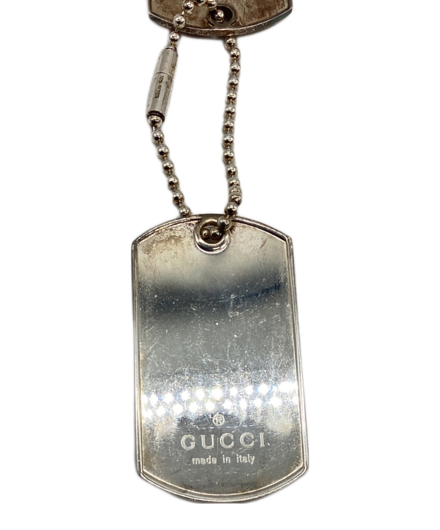 中古・古着通販】GUCCI (グッチ) ダブルドックタグ シルバー｜ブランド