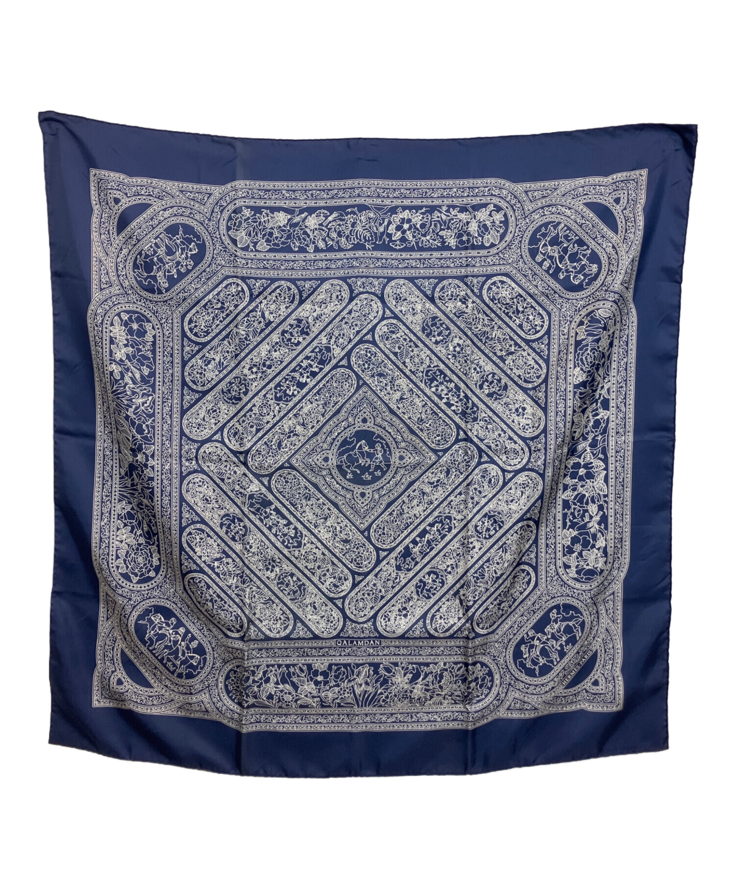 HERMES エルメス スカーフ 青 中古・古着通販】HERMES (エルメス) スカーフ ネイビー｜ブランド