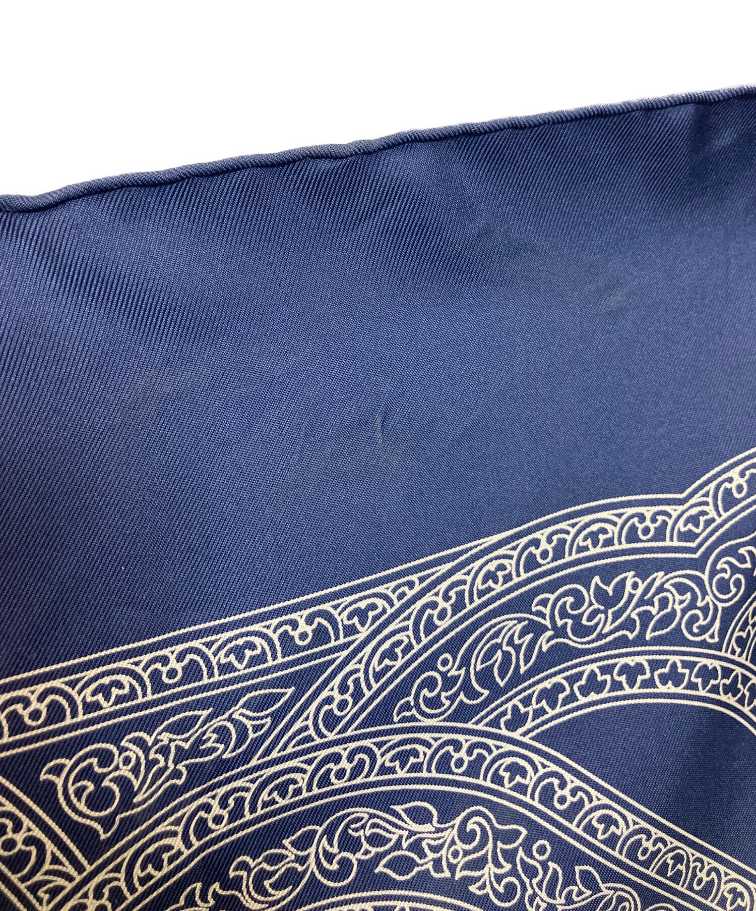 中古・古着通販】HERMES (エルメス) スカーフ ネイビー｜ブランド