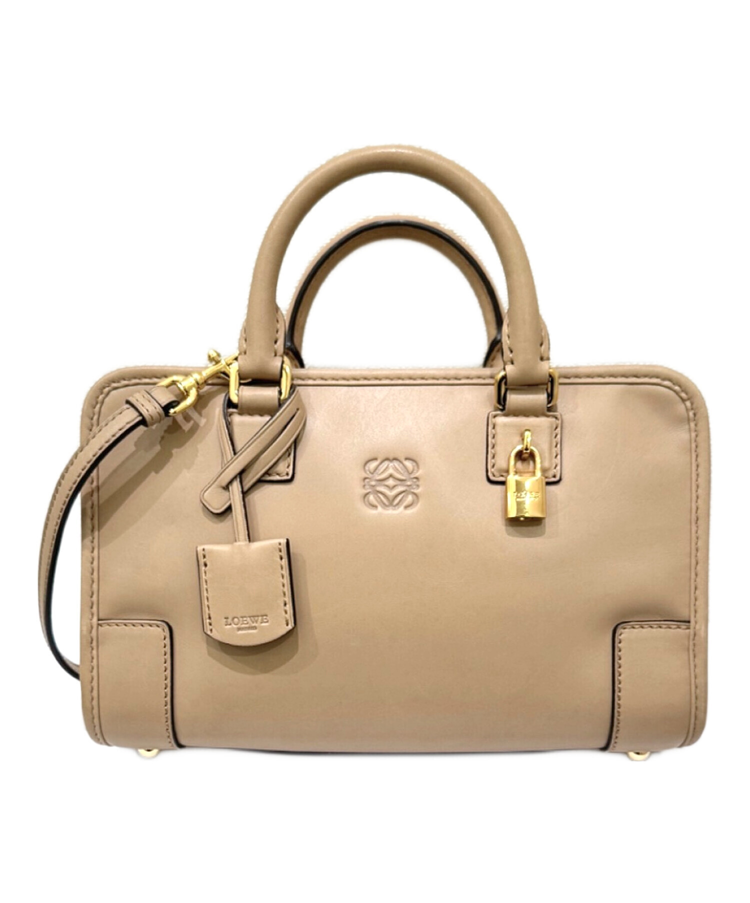 中古・古着通販】LOEWE (ロエベ) アマソナ23/ハンドバッグ ベージュ