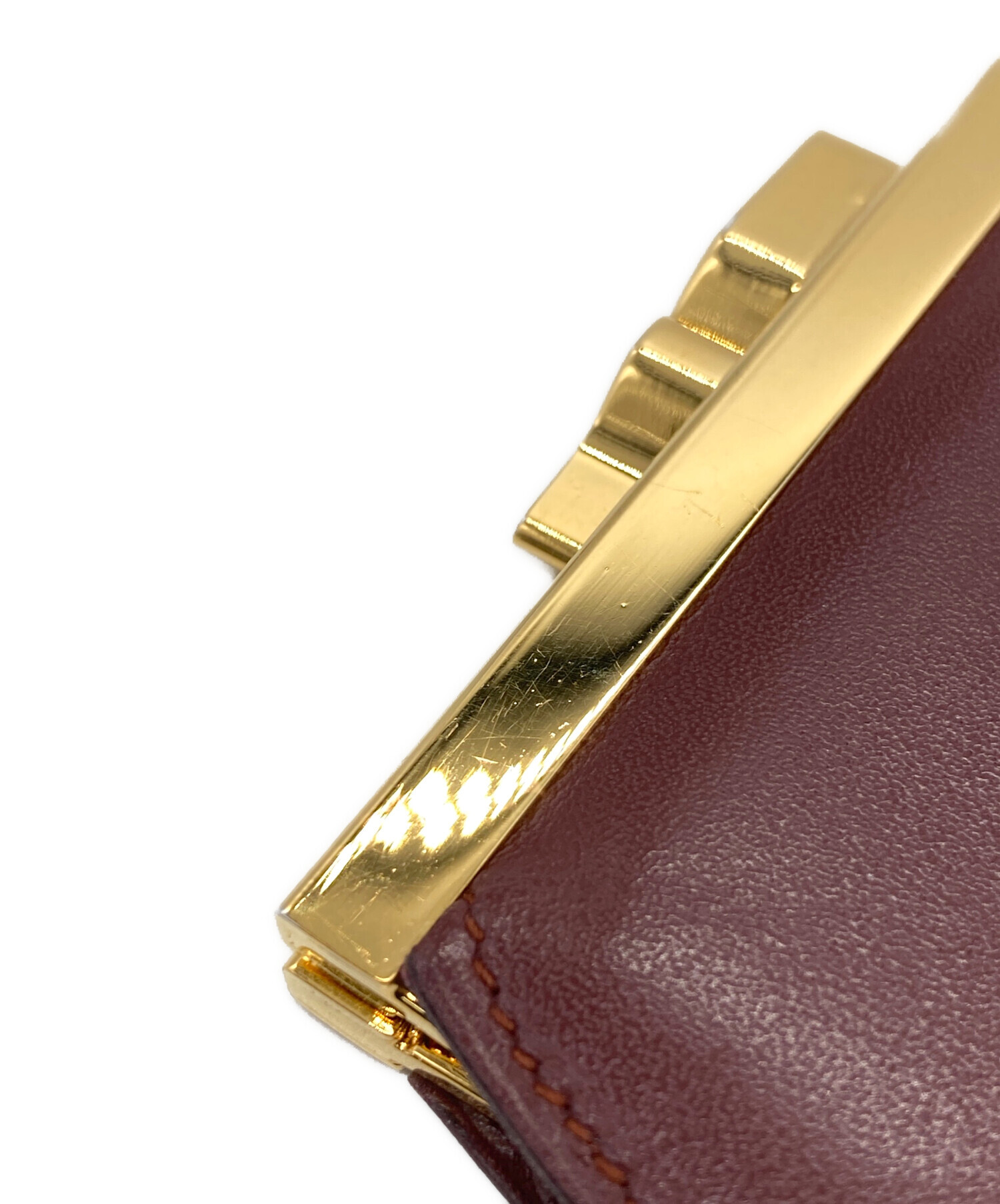 中古・古着通販】Cartier (カルティエ) ガマ口コインケース ボルドー