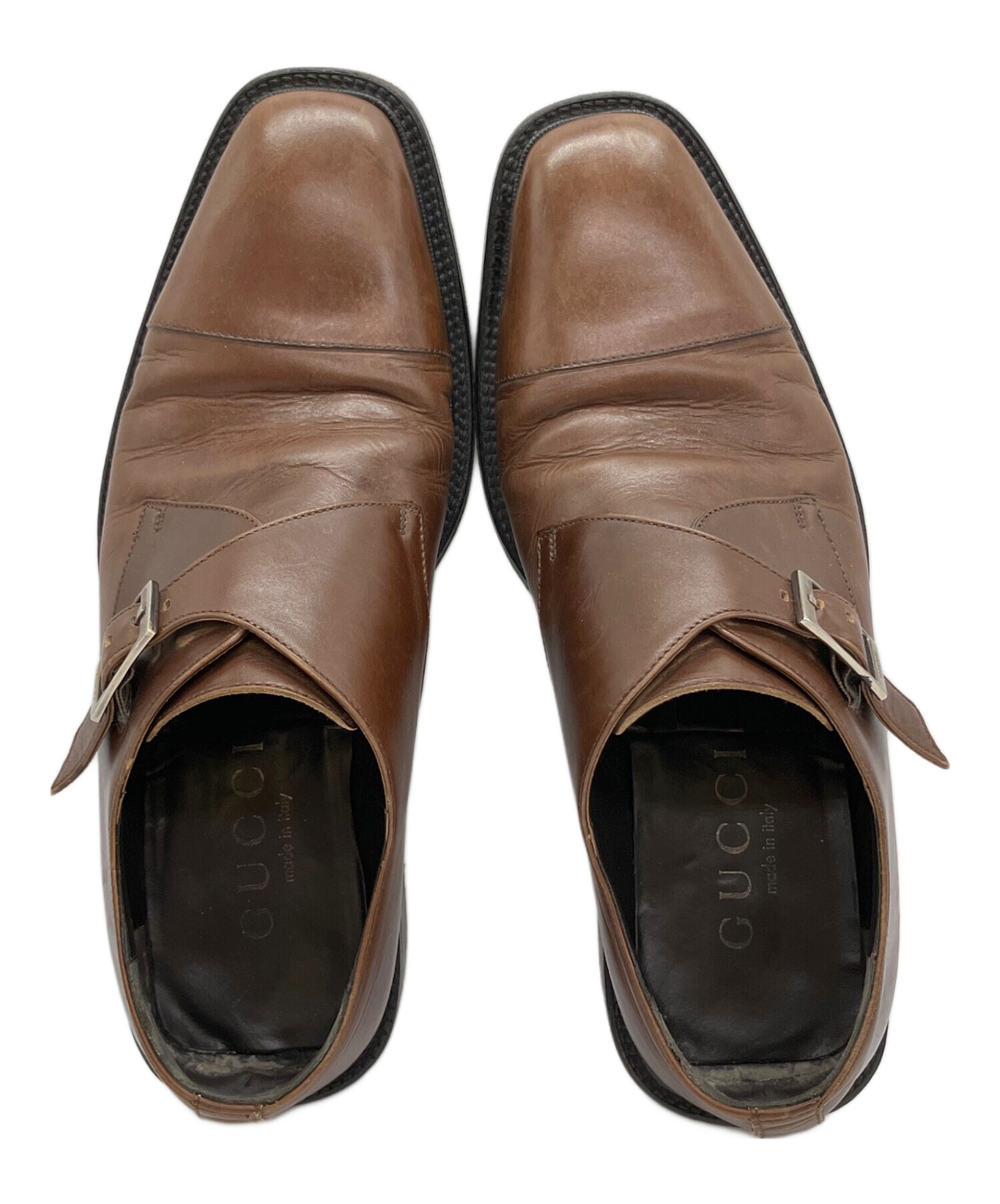 中古・古着通販】GUCCI (グッチ) レザーシューズ ブラウン サイズ:SIZE