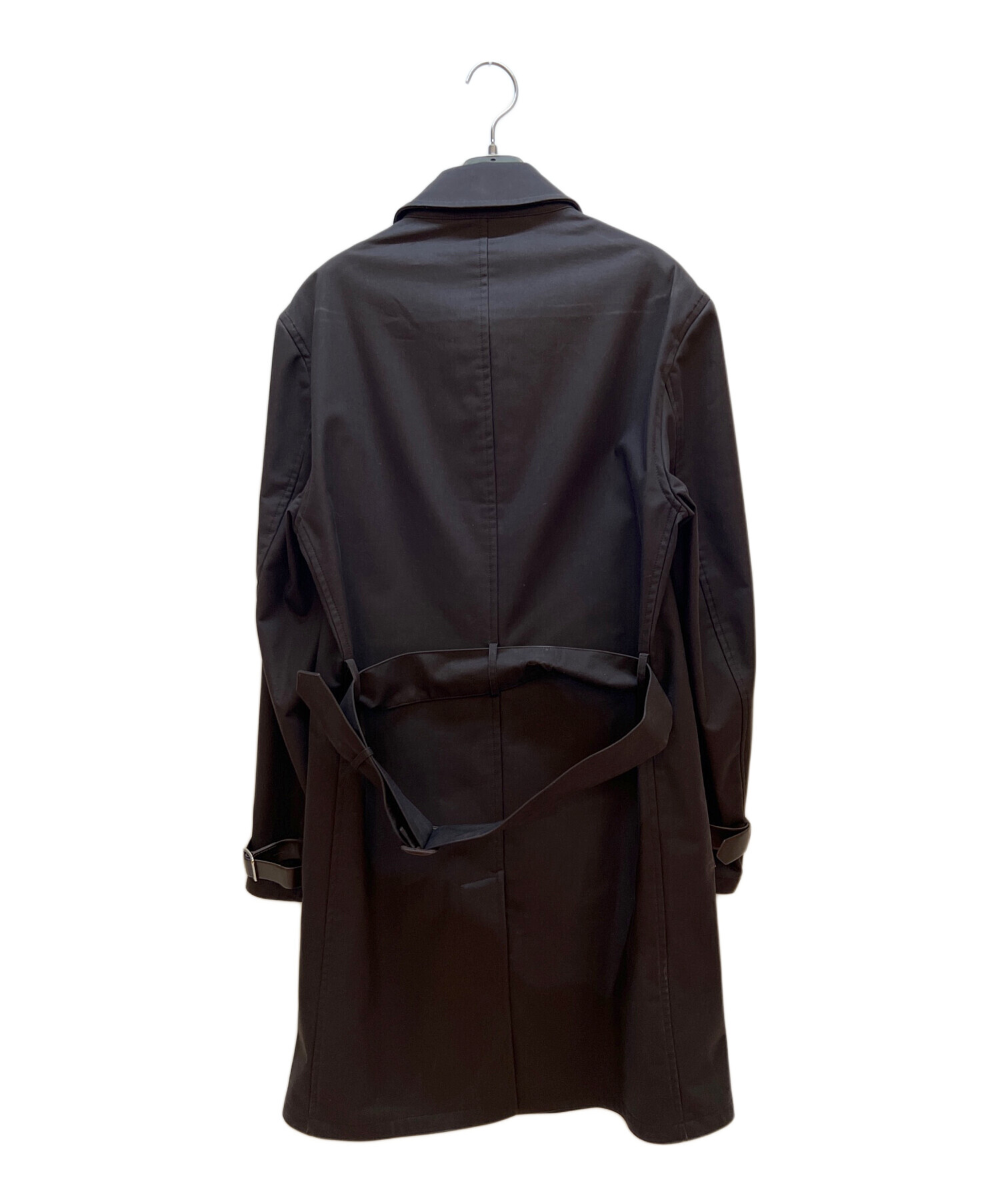 中古・古着通販】HERMES (エルメス) ステンカラーコート ブラック