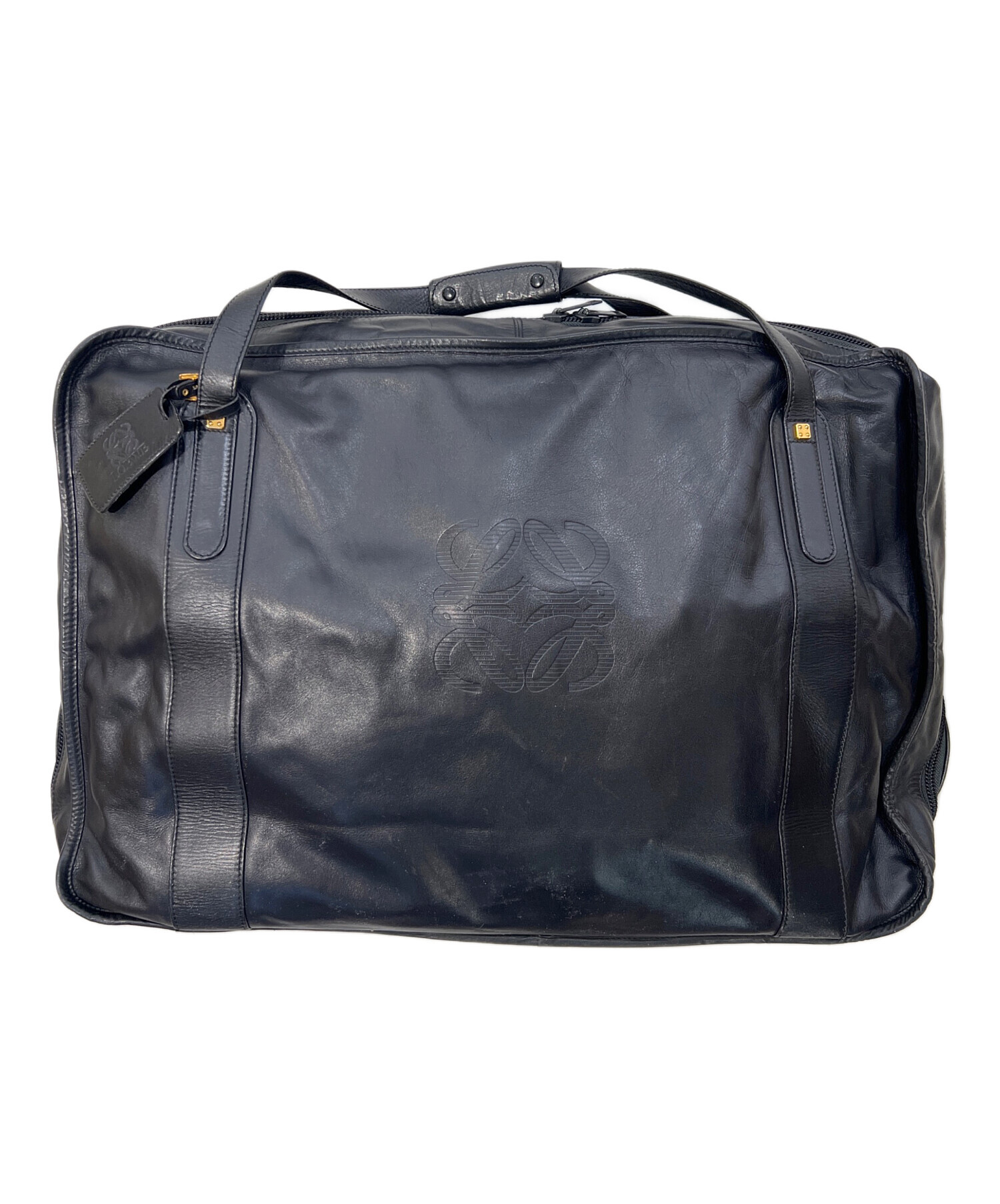 中古・古着通販】LOEWE (ロエベ) ボストンバッグ/アナグラム ブラック