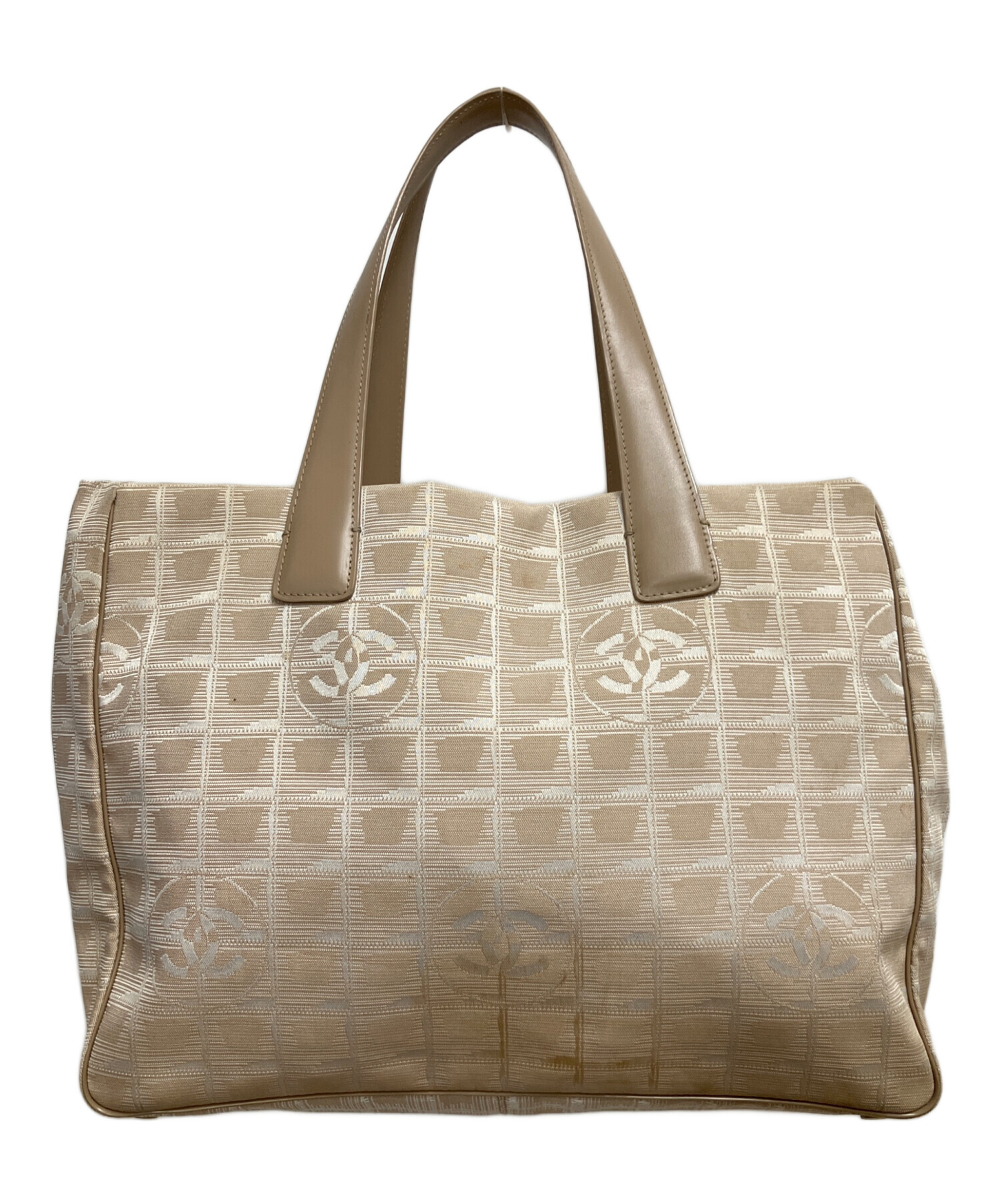 シャネル　ニュートラベルライン　トートバッグ　トップハンドル　ベージュ 中古・古着通販】CHANEL (シャネル) ニュートラベルライン トート
