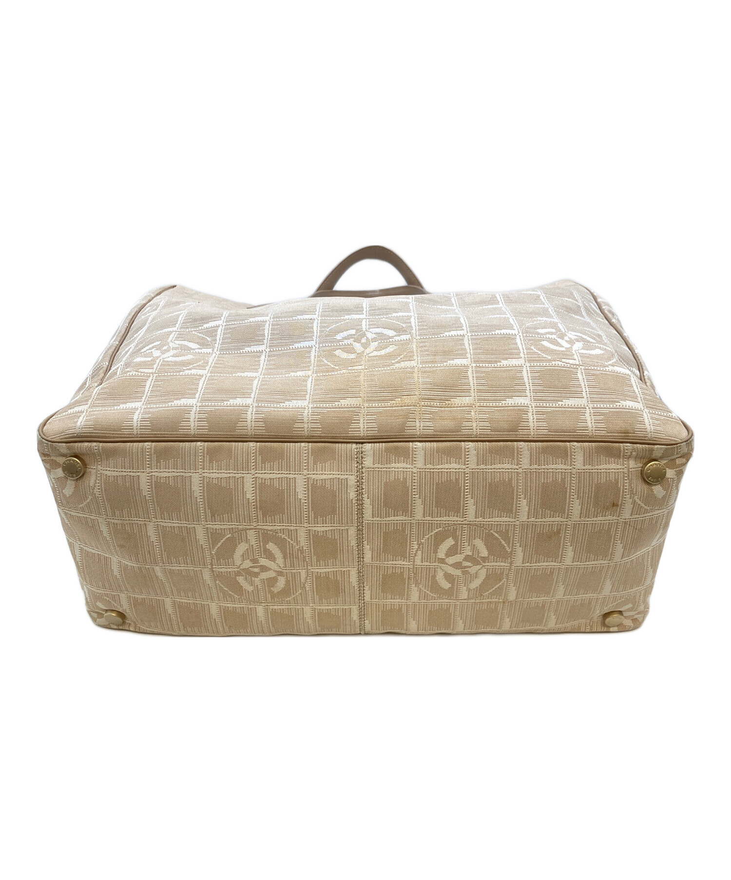 シャネル　ニュートラベルライン　トートバッグ　トップハンドル　ベージュ 中古・古着通販】CHANEL (シャネル) ニュートラベルライン トート