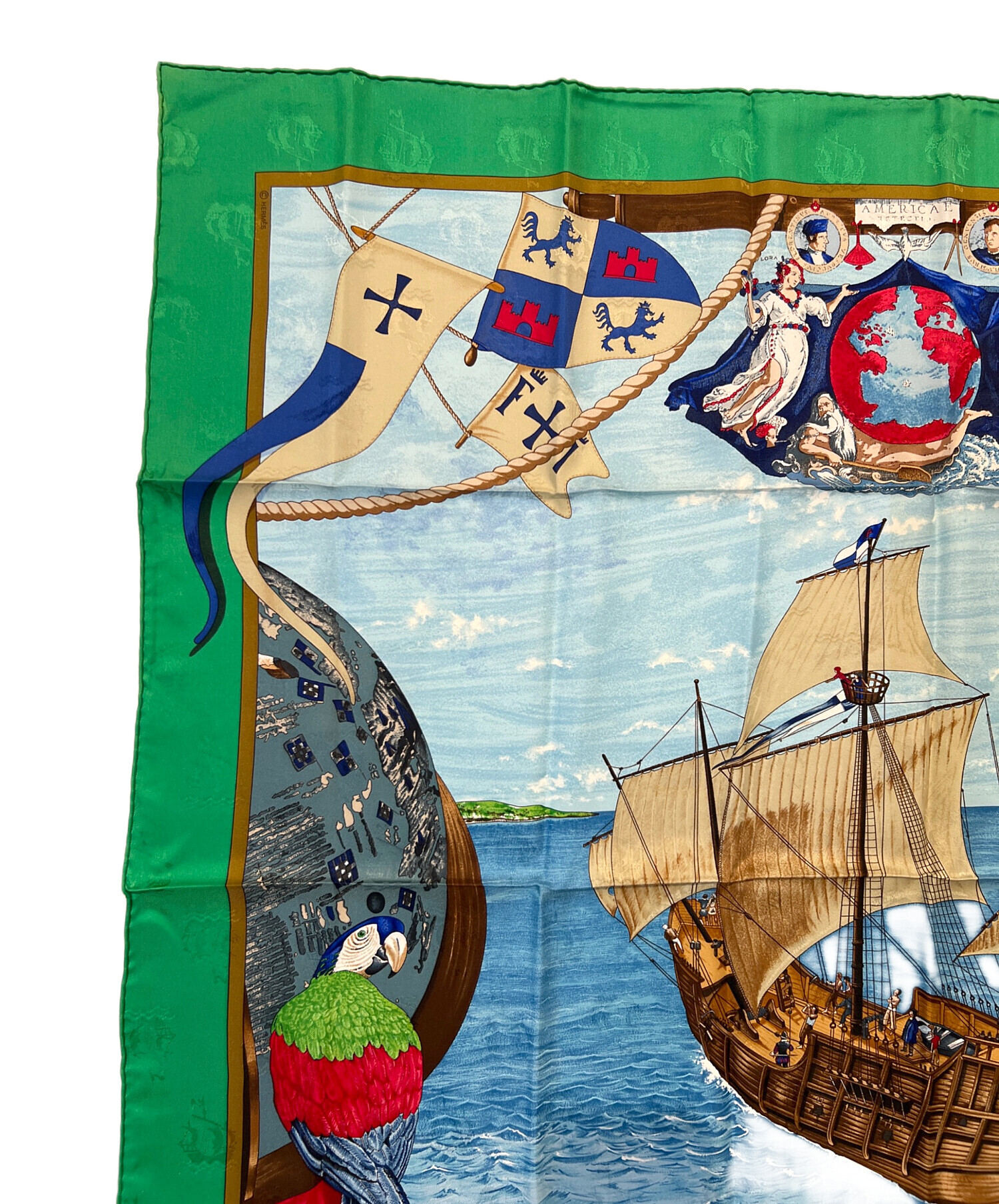 中古・古着通販】HERMES (エルメス) スカーフ グリーン｜ブランド