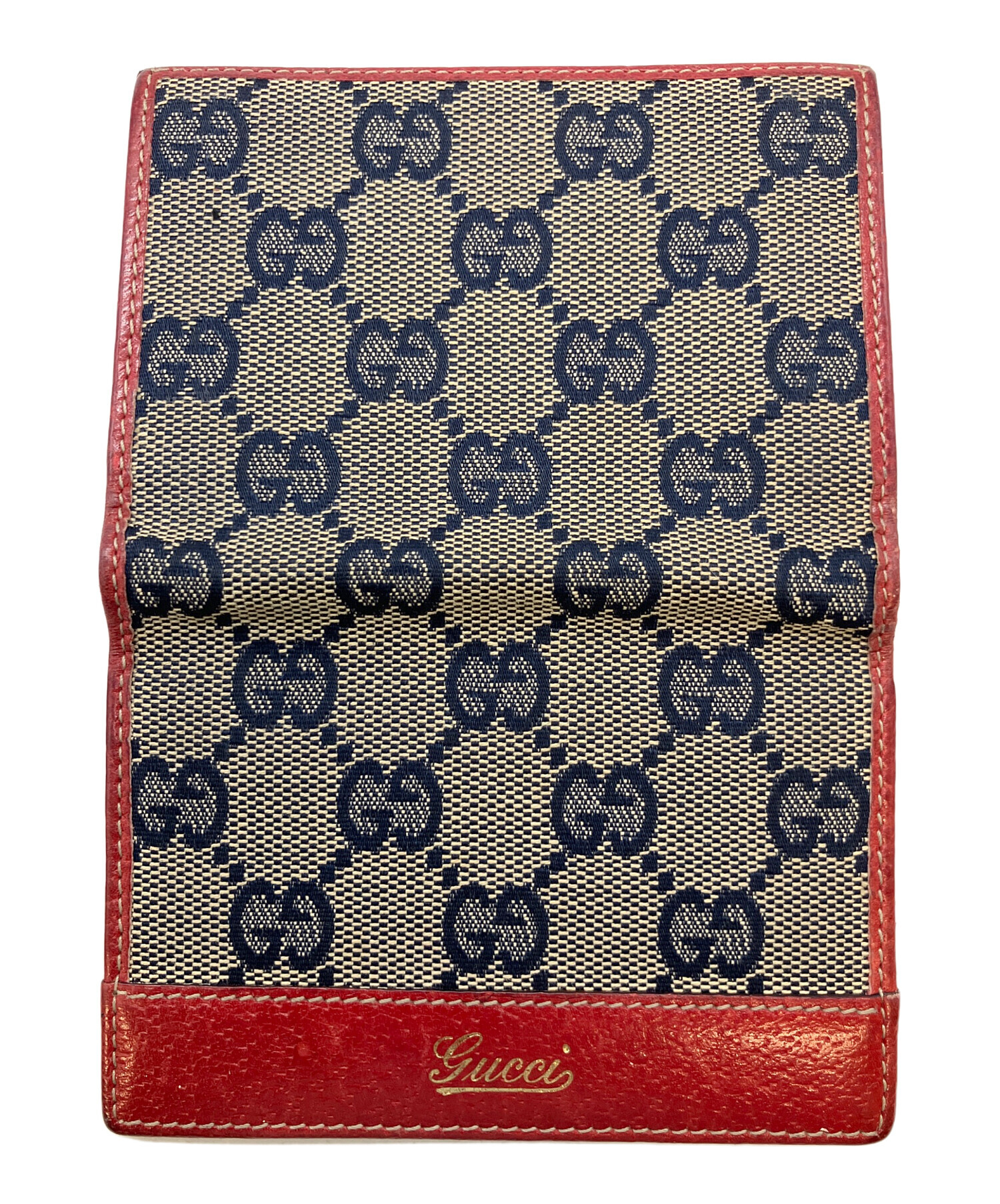 中古・古着通販】GUCCI (グッチ) GGキャンバス 名刺入れ ネイビー