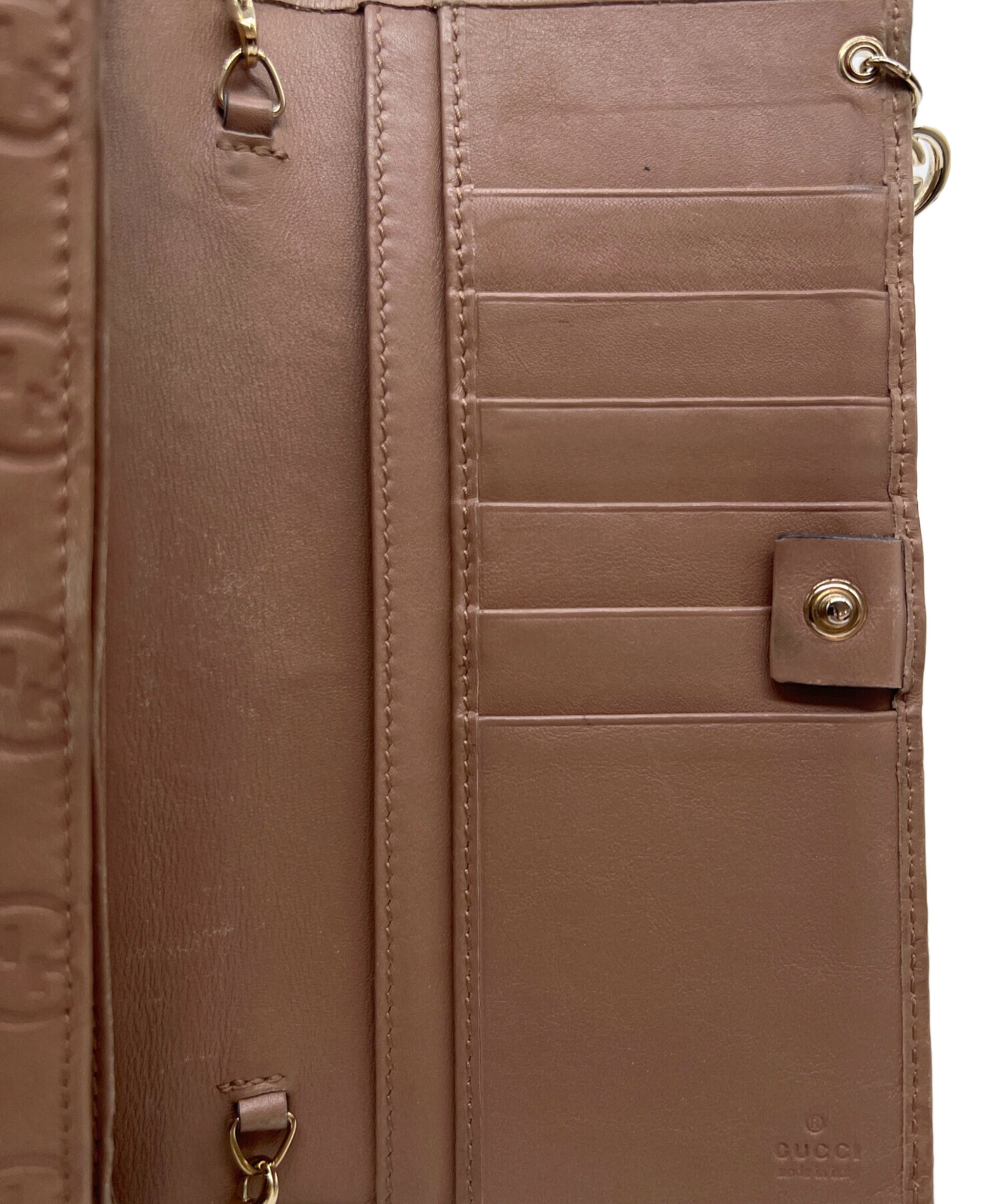 中古・古着通販】GUCCI (グッチ) チェーンウォレット ブラウン
