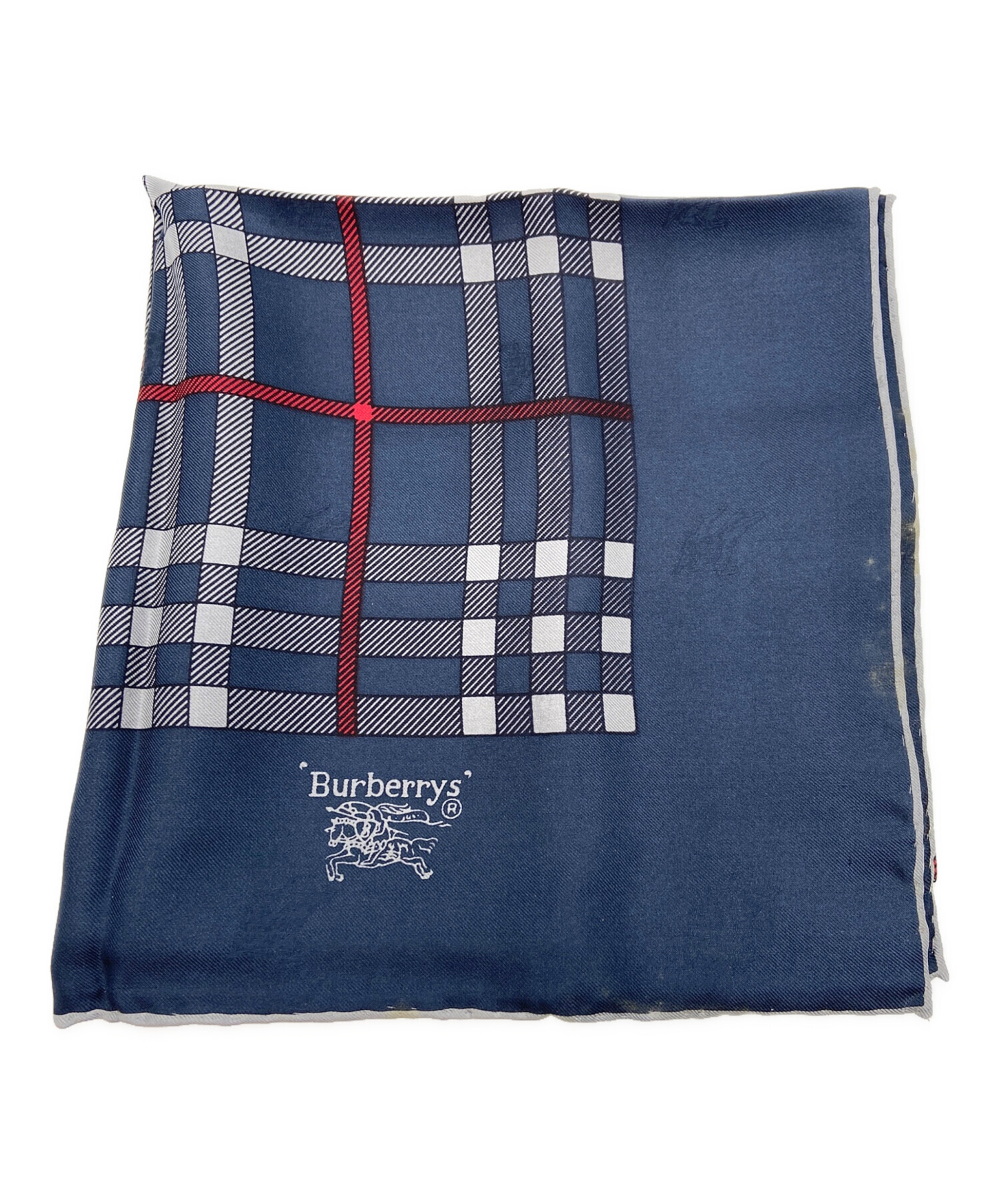 中古・古着通販】BURBERRY (バーバリー) スカーフ ネイビー｜ブランド