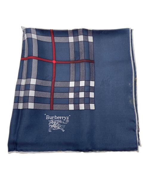 Burberry's バーバリーズ スカーフ  ヴィンテージ　時計   シルク100％ ネイビー レディース / 243001000144 Vintage BURBERRYS Scarf 