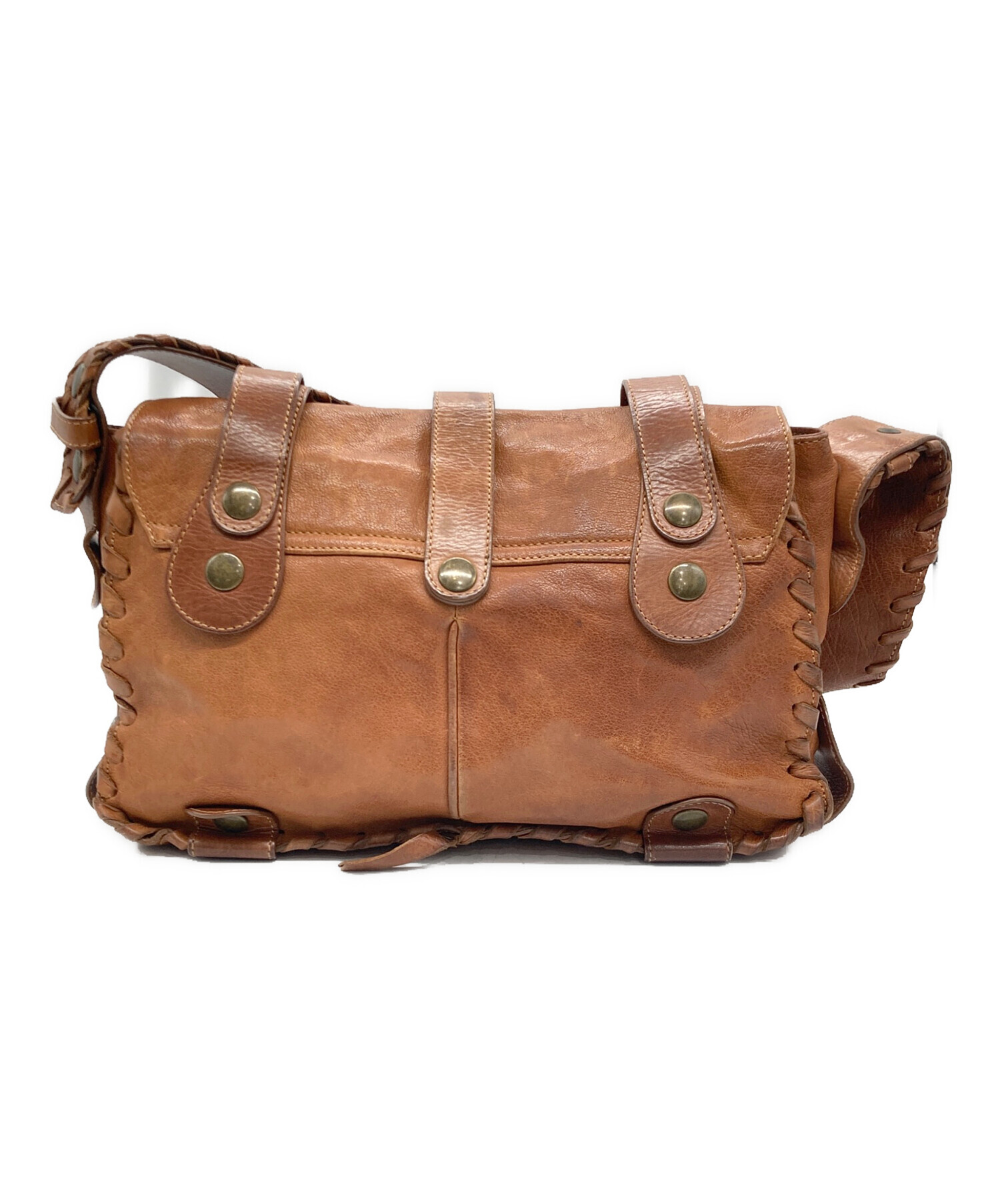 中古・古着通販】Chloe (クロエ) レザーワンショルダーバッグ ブラウン