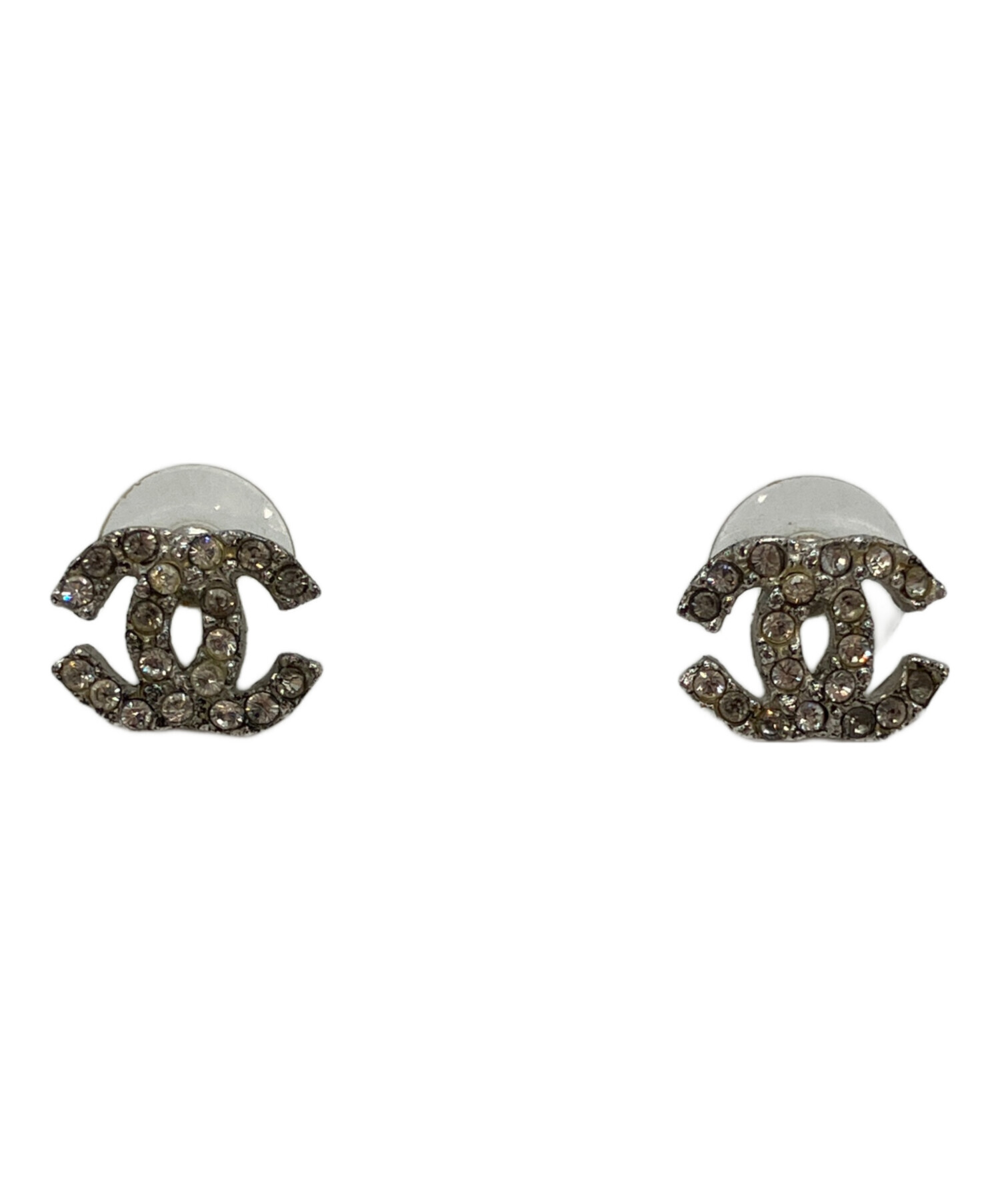 中古・古着通販】CHANEL (シャネル) ラインストーンココマークピアス