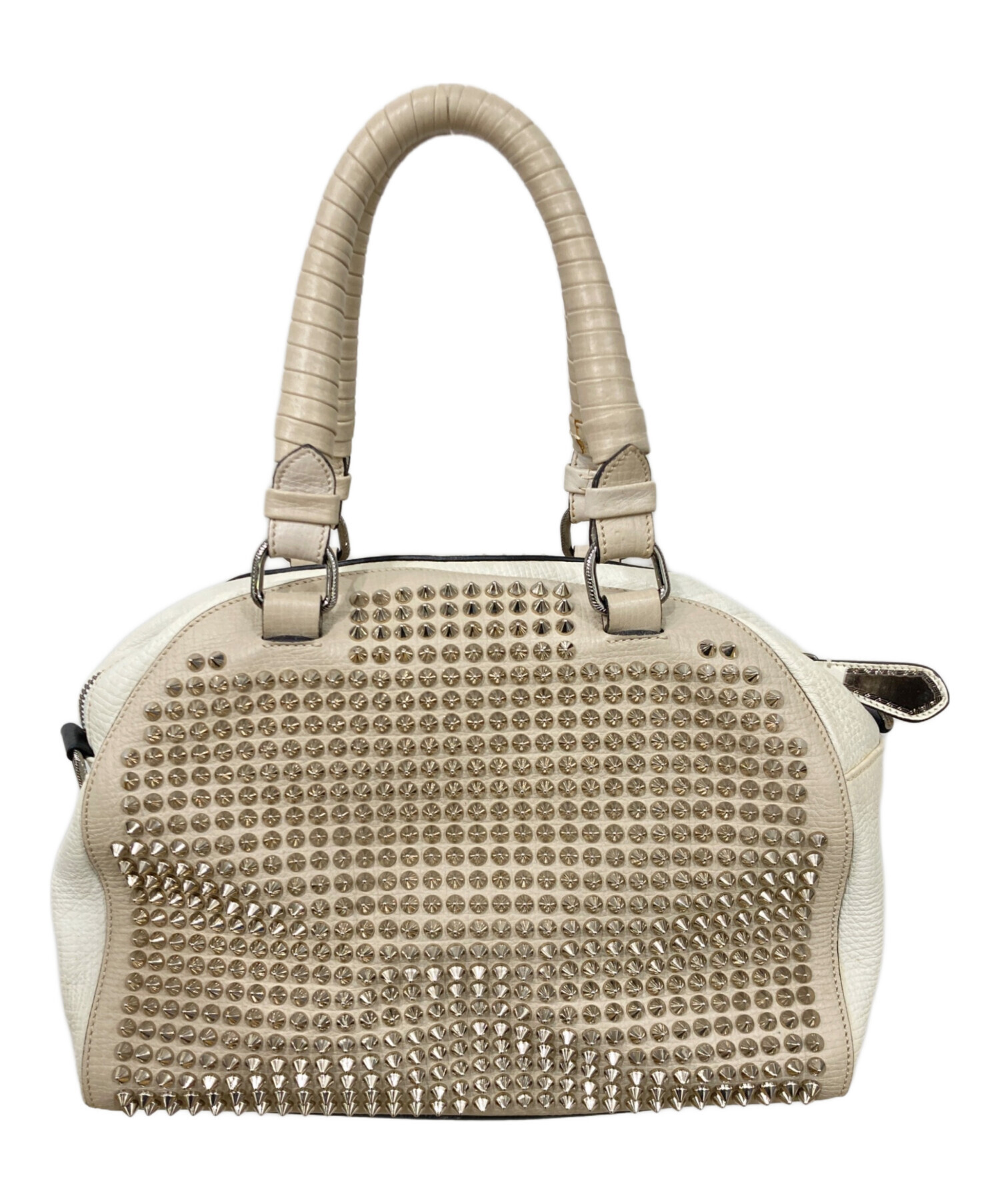 Christian Louboutin ボストンバッグ ベージュ ショルダー紐 中古・古着通販】Christian Louboutin (クリスチャン・ルブタン