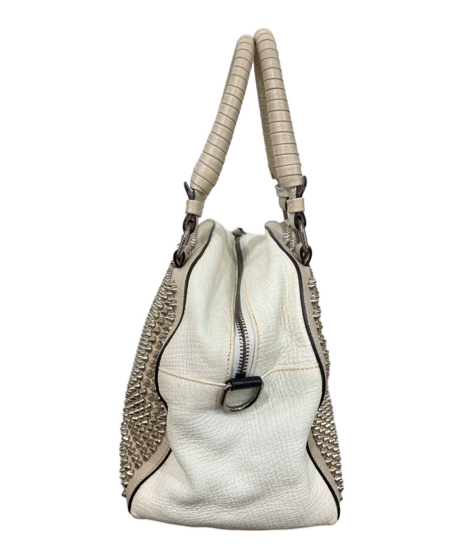 Christian Louboutin ボストンバッグ ベージュ ショルダー紐 中古・古着通販】Christian Louboutin (クリスチャン・ルブタン
