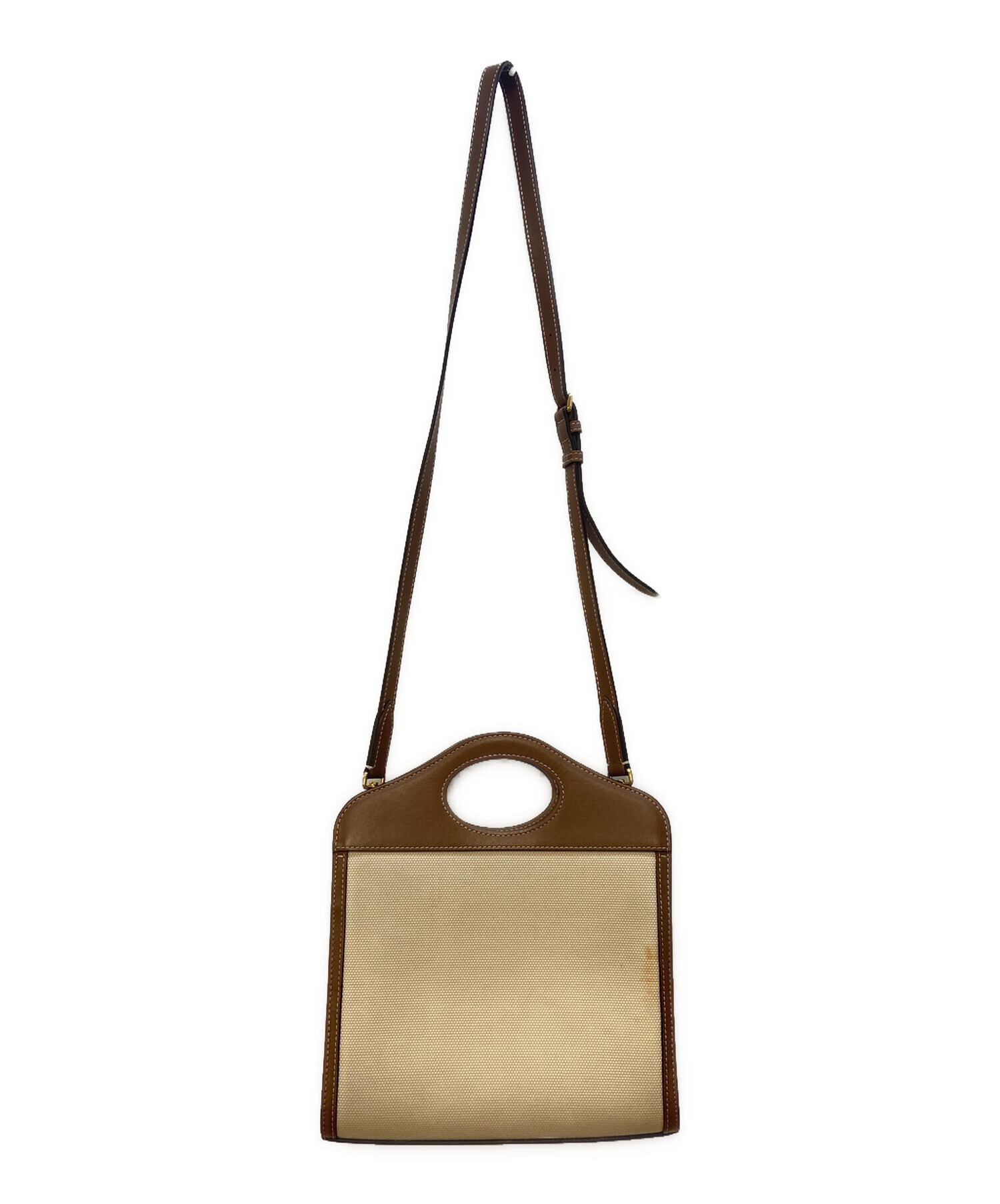 美品 格安 BURBERRY ミニ ポケットバッグ 正規 定価215600 中古・古着通販】BURBERRY (バーバリー) ミニポケットバッグ ホワイト