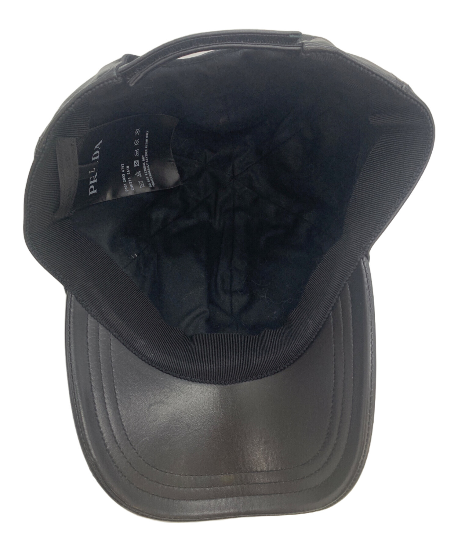 中古・古着通販】PRADA (プラダ) キャップ ブラック サイズ:L