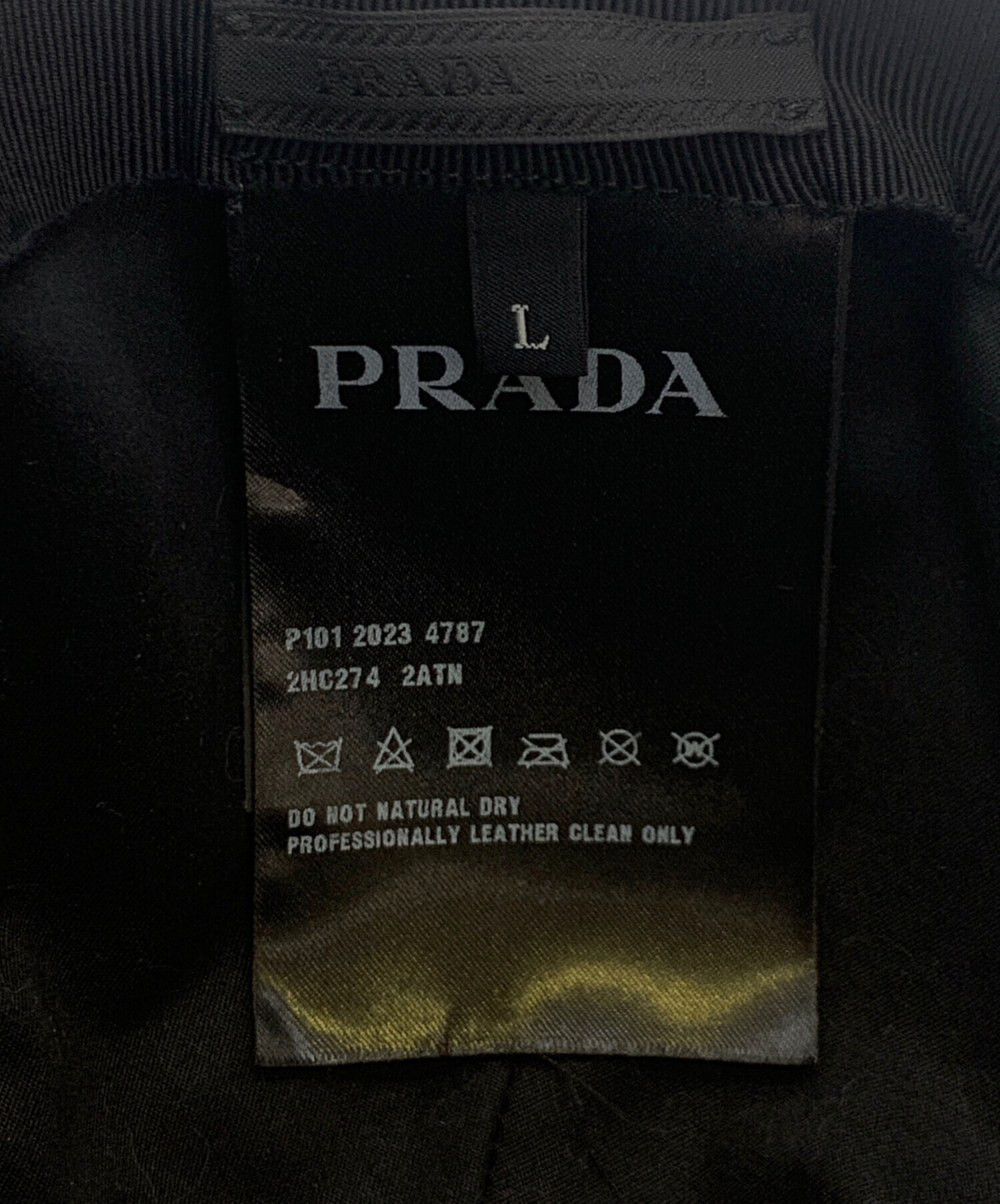 PRADA プラダ　蓋物 中古・古着通販】PRADA (プラダ) キャップ ブラック サイズ:L