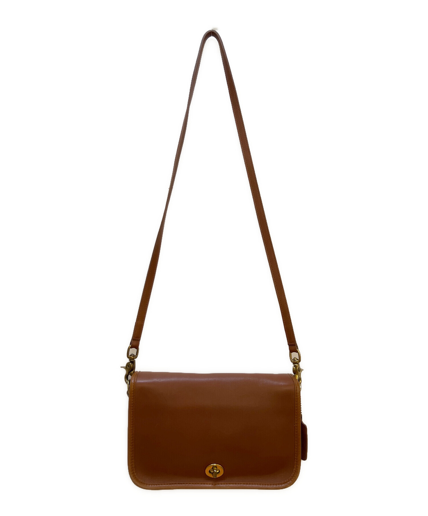 オールドコーチ　ブラウン　レア品番 中古・古着通販】COACH (コーチ) レザーショルダーバッグ/OLD COACH