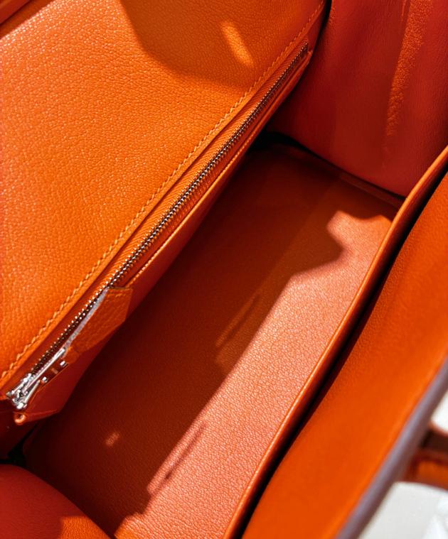 HERMES バーキン25用オレンジ ギフトボックス 1497 中古・古着通販】HERMES (エルメス) Birkin 25/バーキン25/シルバー