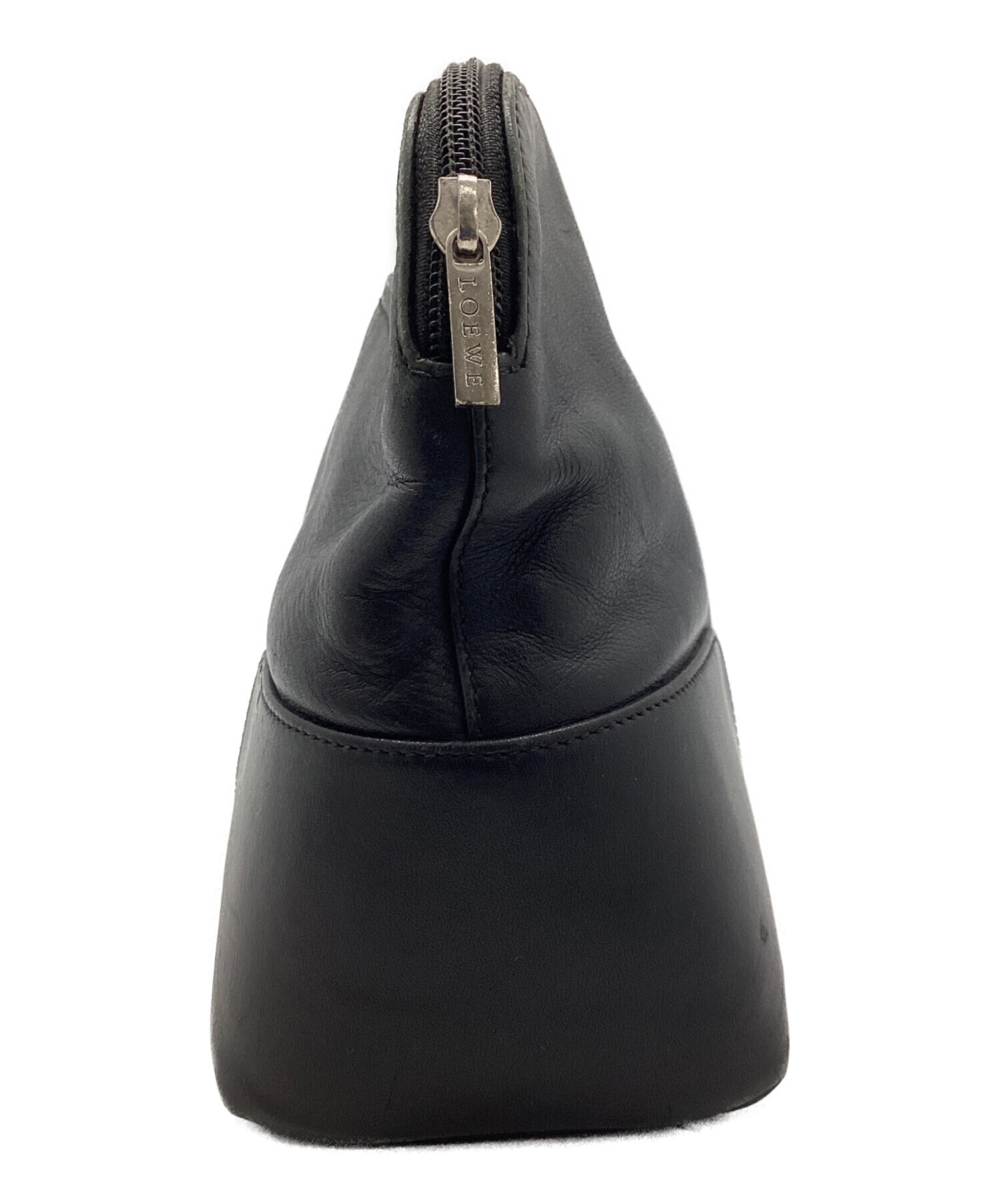 中古・古着通販】LOEWE (ロエベ) アナグラムクラッチバッグ ブラック