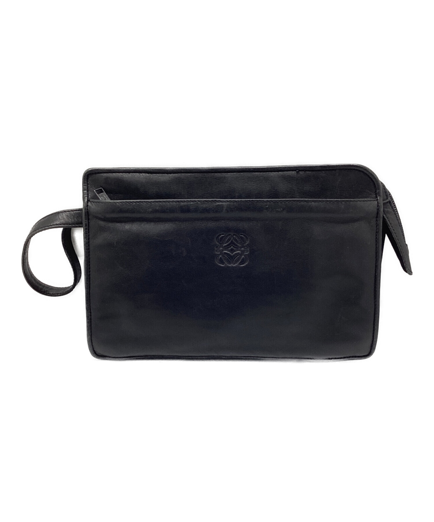 中古・古着通販】LOEWE (ロエベ) セカンドバッグ ブラック｜ブランド 