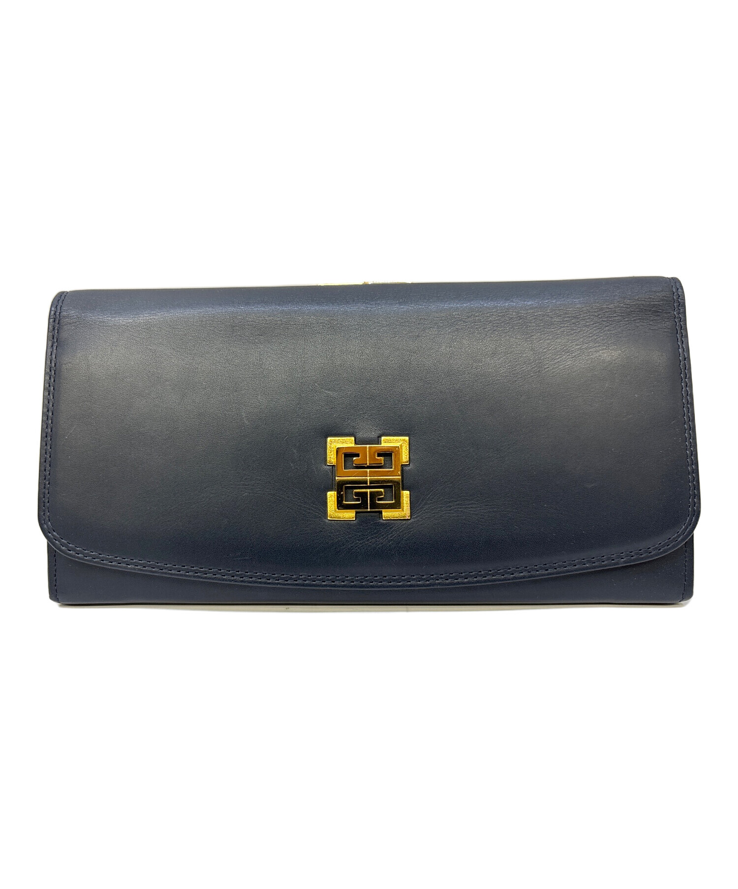 ジバンシー GIVENCHY 財布 長財布　ネイビー 中古・古着通販】GIVENCHY (ジバンシィ) 長財布 ネイビー｜ブランド