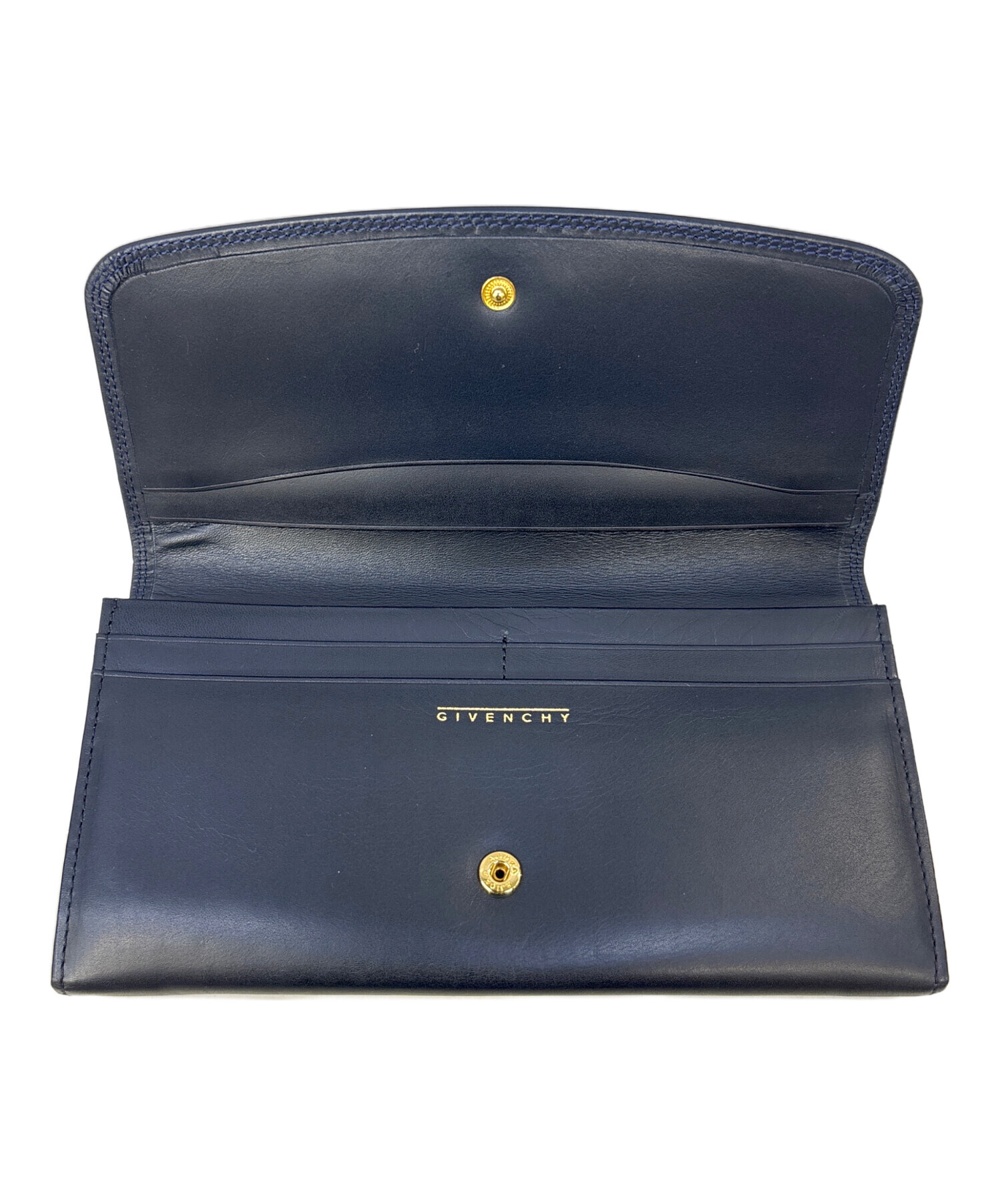 中古・古着通販】GIVENCHY (ジバンシィ) 長財布 ネイビー｜ブランド