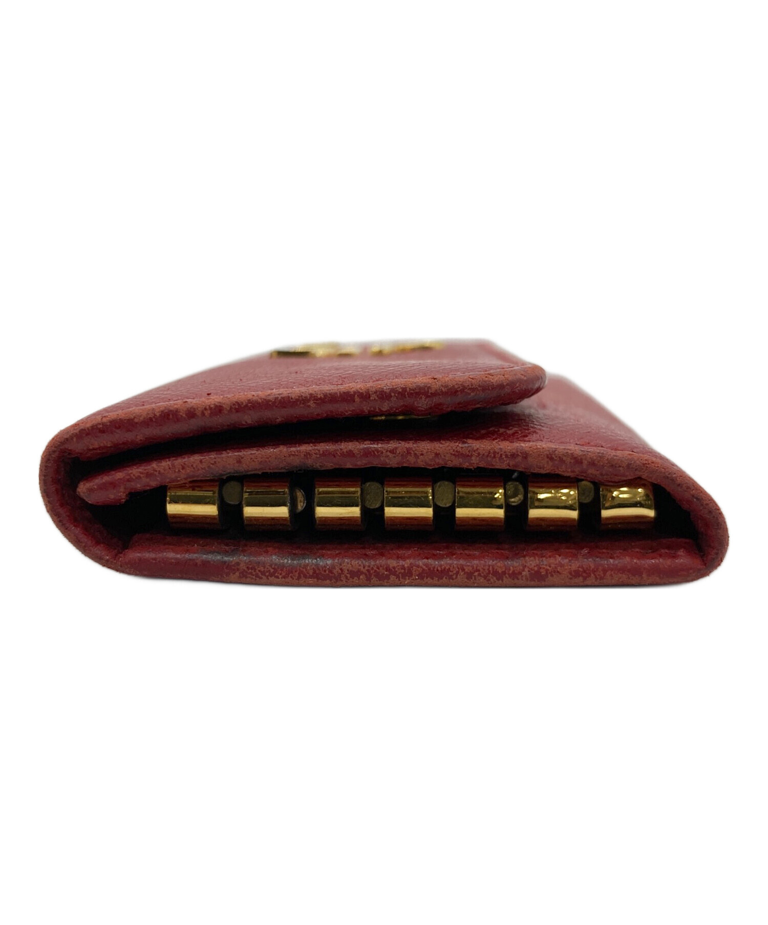 【美品】PRADA 6連キーケース ブラック レッド 中古・古着通販】PRADA (プラダ) 6連キーケース レッド｜ブランド
