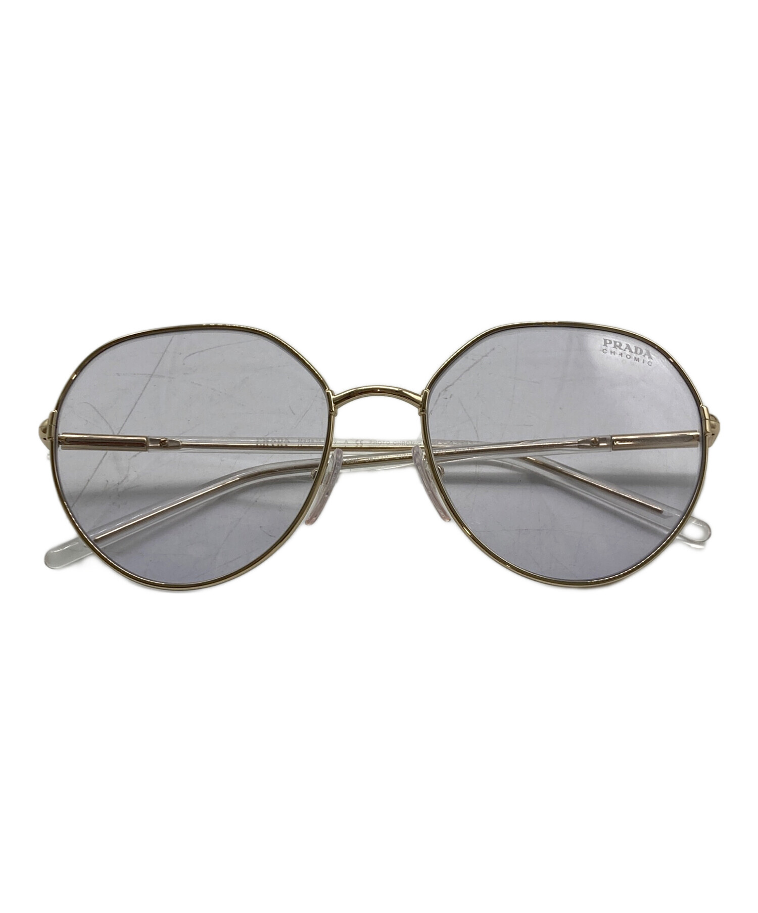 中古・古着通販】PRADA (プラダ) サングラス ゴールド サイズ:58□19