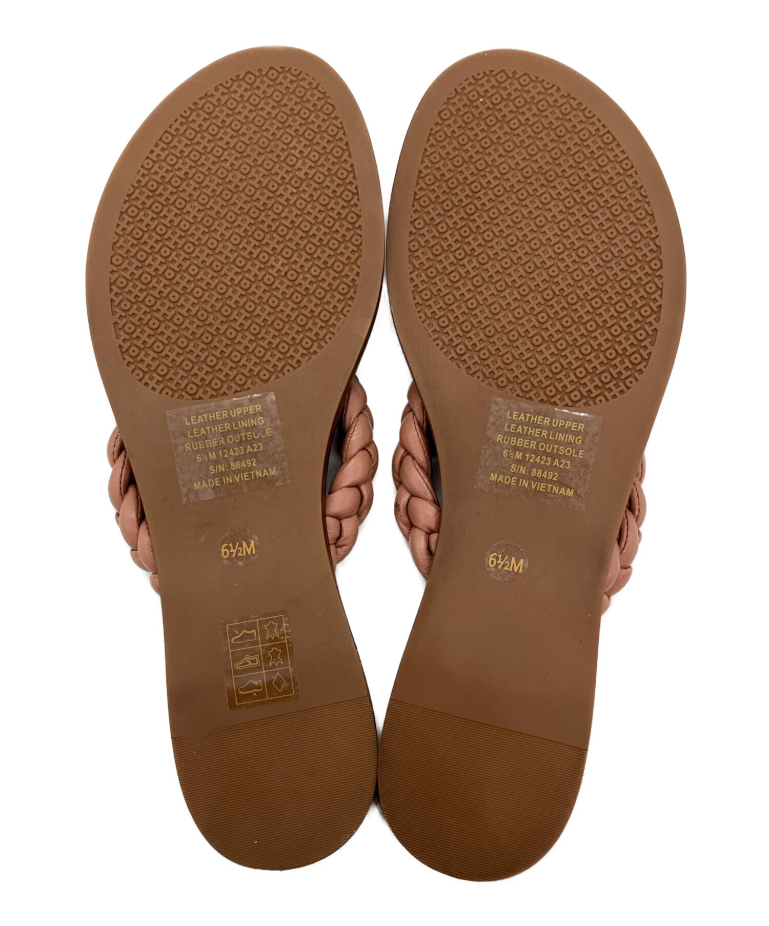 Tory Burch ブラウン トングサンダル 中古・古着通販】TORY BURCH (トリーバーチ) BRAIDED BENTON トング
