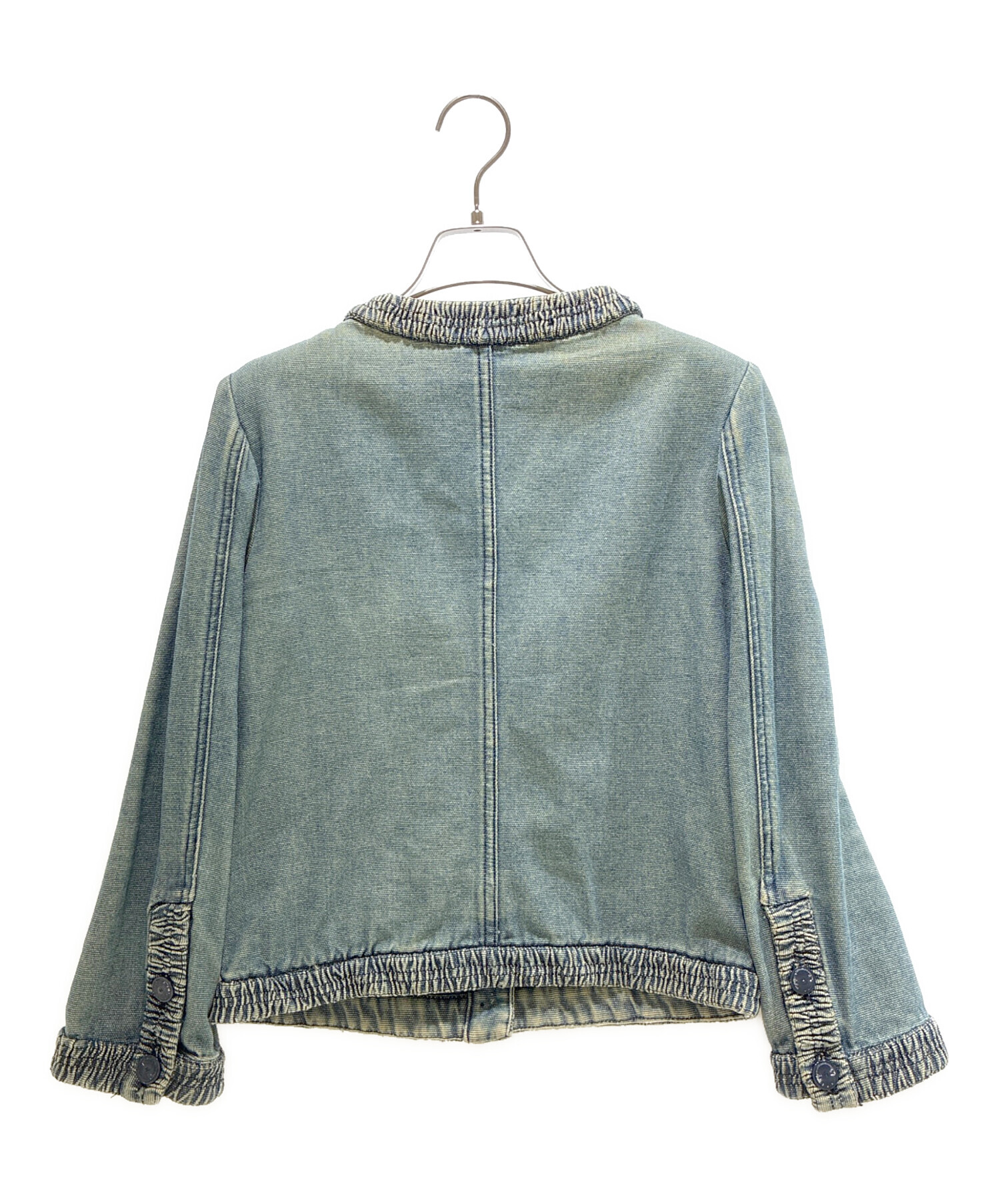 中古・古着通販】CHANEL (シャネル) ノーカラーデニムジャケット