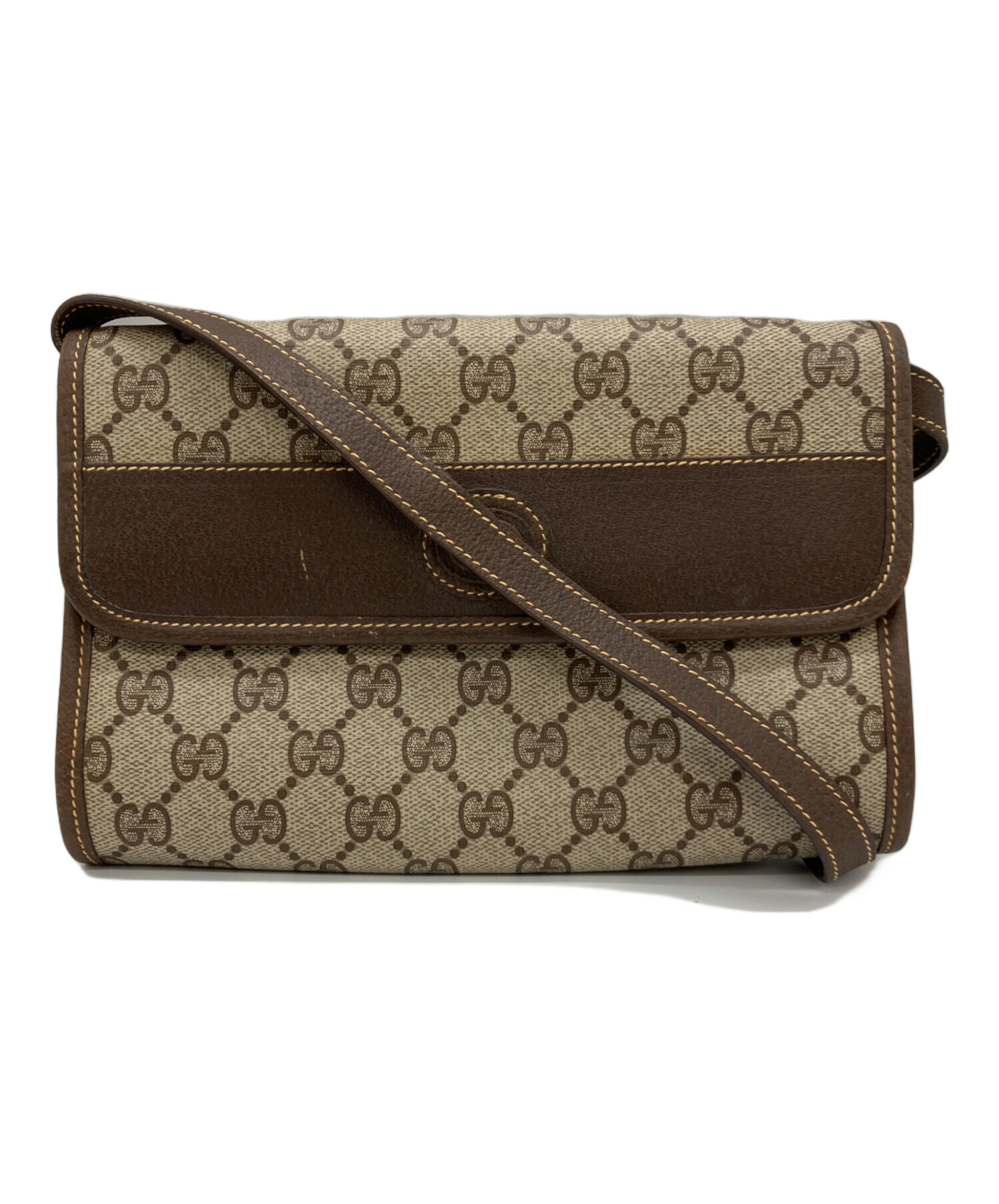 GUCCI グッチ 古本 中古・古着通販】GUCCI (グッチ) ショルダーバッグ ブラウン｜ブランド