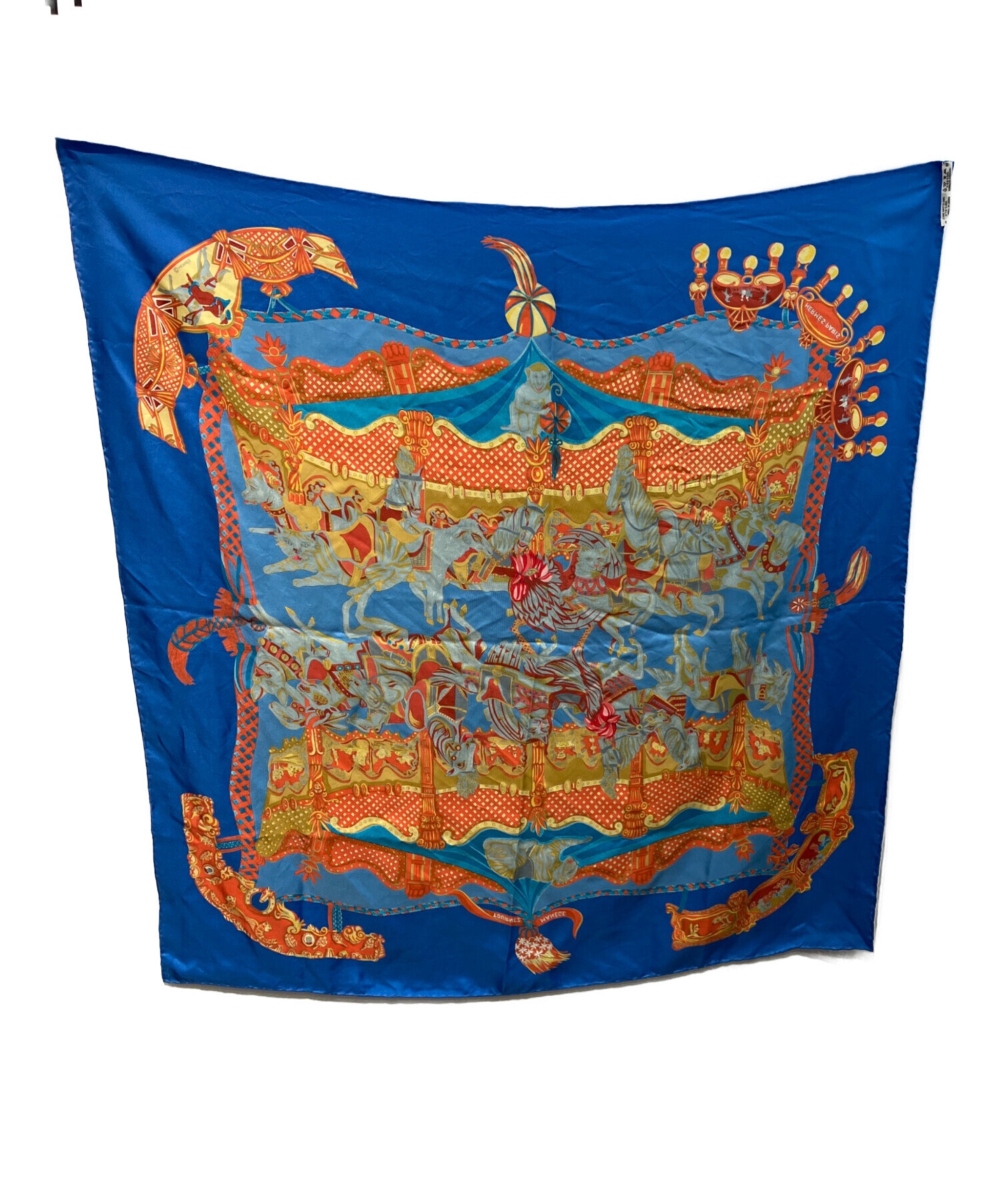 【4月終了】エルメス　カレ90 ドレブックレ 中古・古着通販】HERMES (エルメス) TOURNEZ MANEGE カレ90 スカーフ