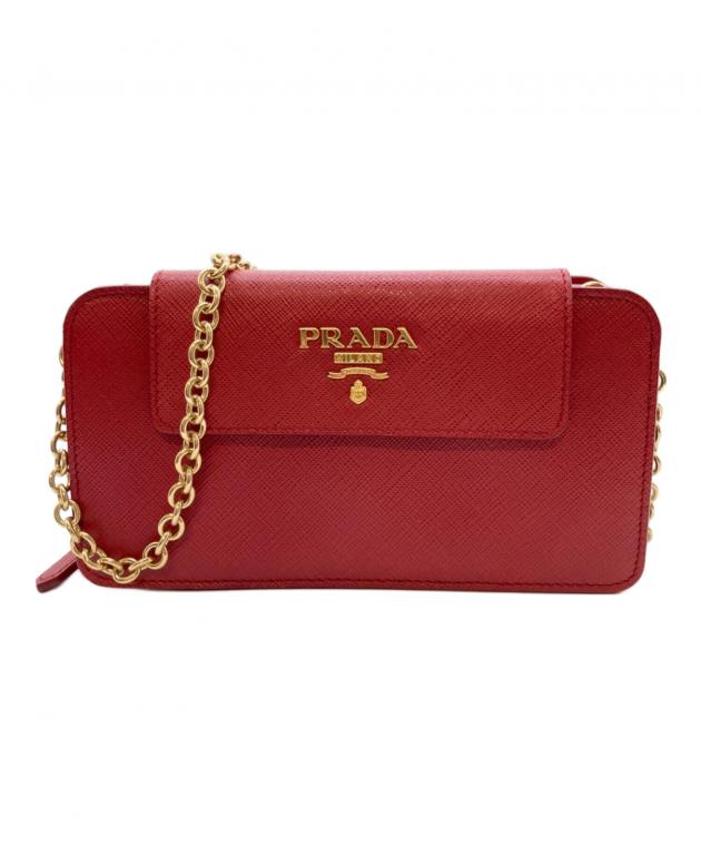 PRADA プラダ 小物類（その他） レディース 【古着】【中古】 中古・古着通販】PRADA (プラダ) サフィアーノ チェーンウォレット