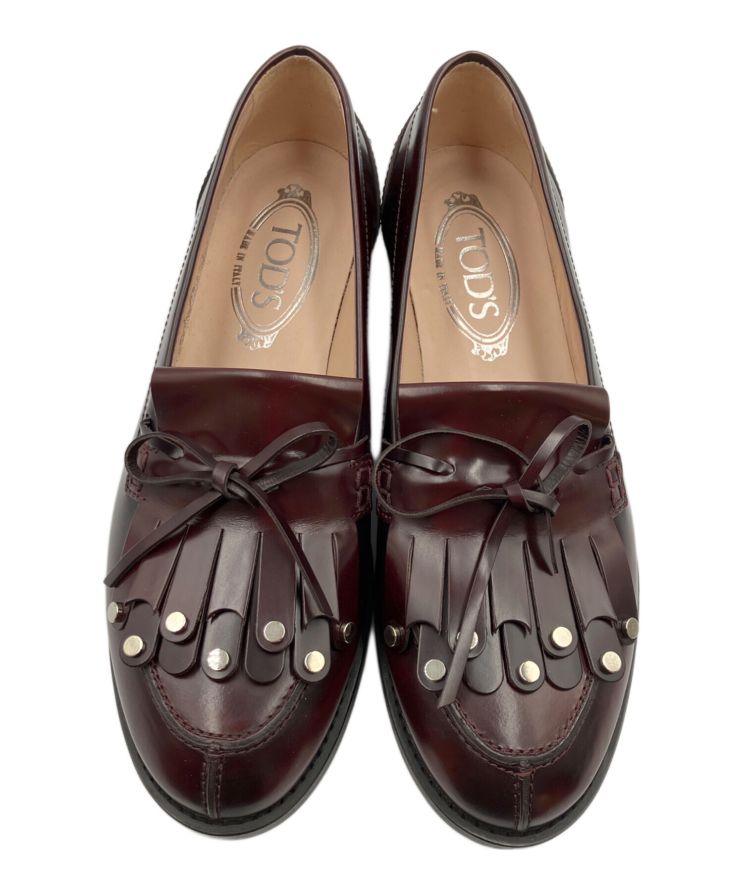 #202 TOD'S トッズ タッセル ビットローファー フリンジ エナメル 202 TOD'S トッズ タッセル ビットローファー フリンジ エナメル