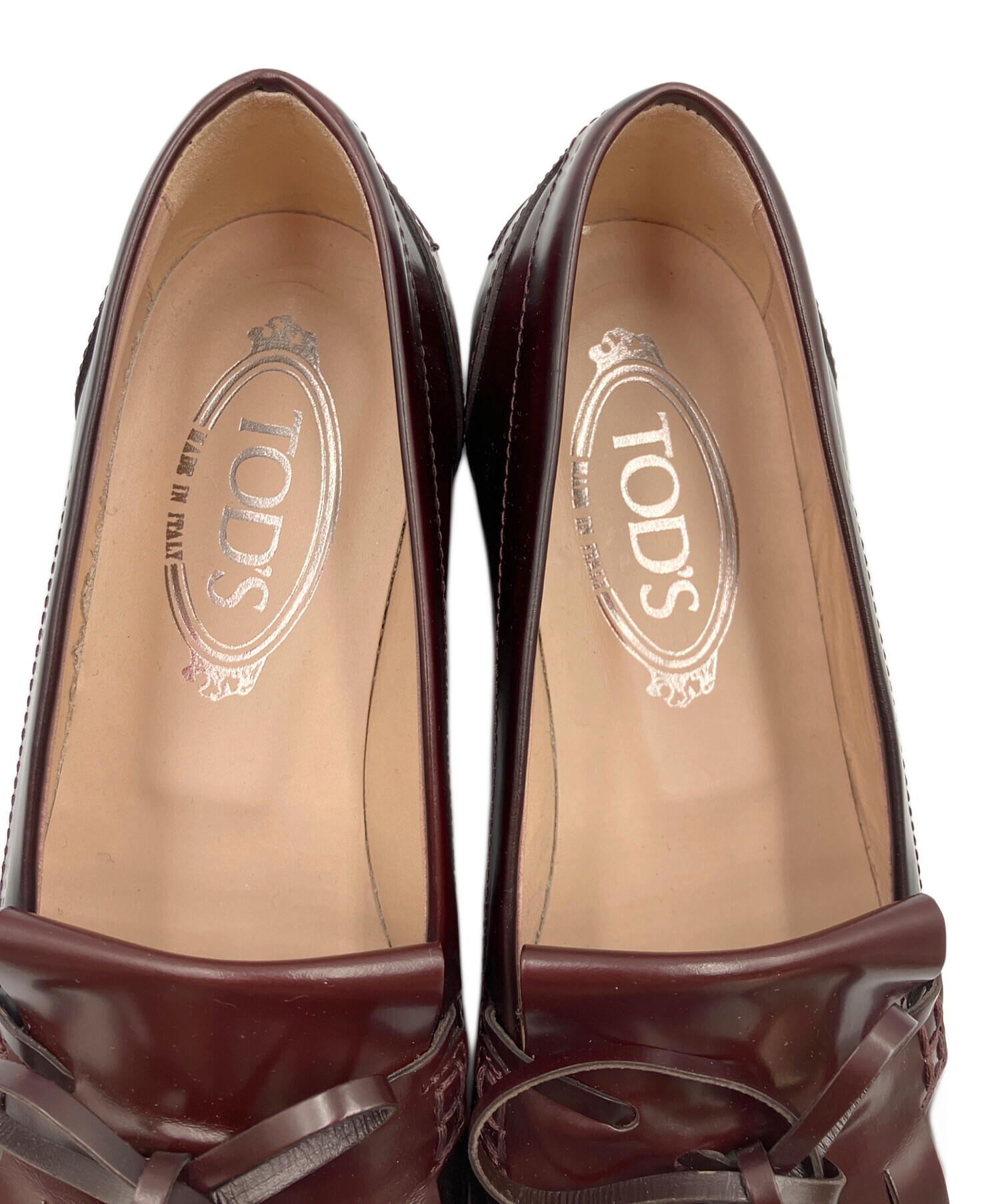 中古・古着通販】TOD'S (トッズ) タッセルローファー バーガンディー