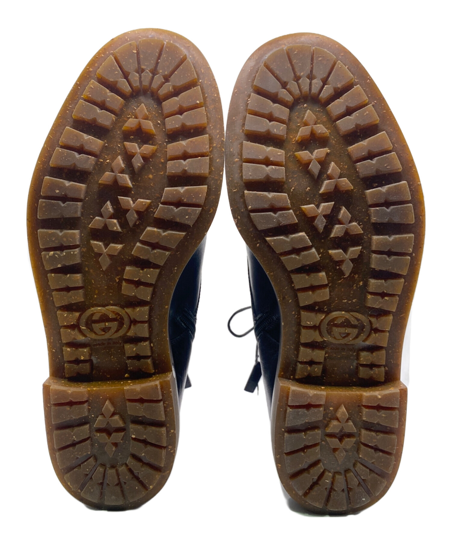 GUCCI グッチ レースアップ レザー ブーツ ヴィンテージ 中古・古着通販】GUCCI (グッチ) レースアップシューズ ブラック