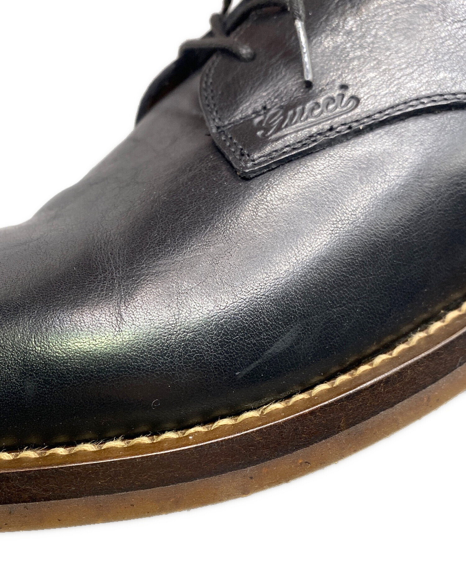 【新品未使用】GUCCI グッチ レザー ドレスシューズ 中古・古着通販】GUCCI (グッチ) レースアップシューズ ブラック