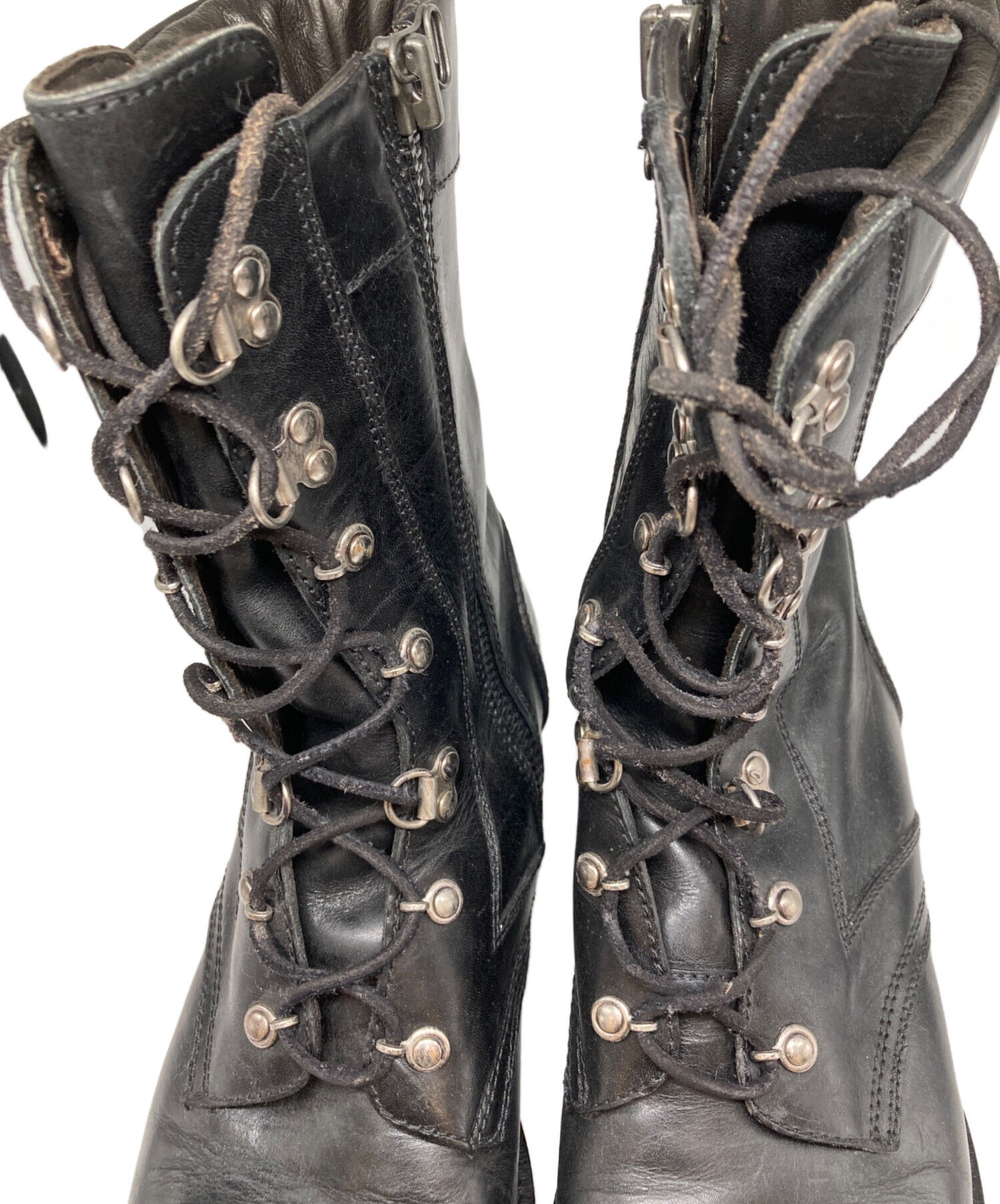 中古・古着通販】BUTTERO (ブッテロ) 編上げブーツ ブラック サイズ:43