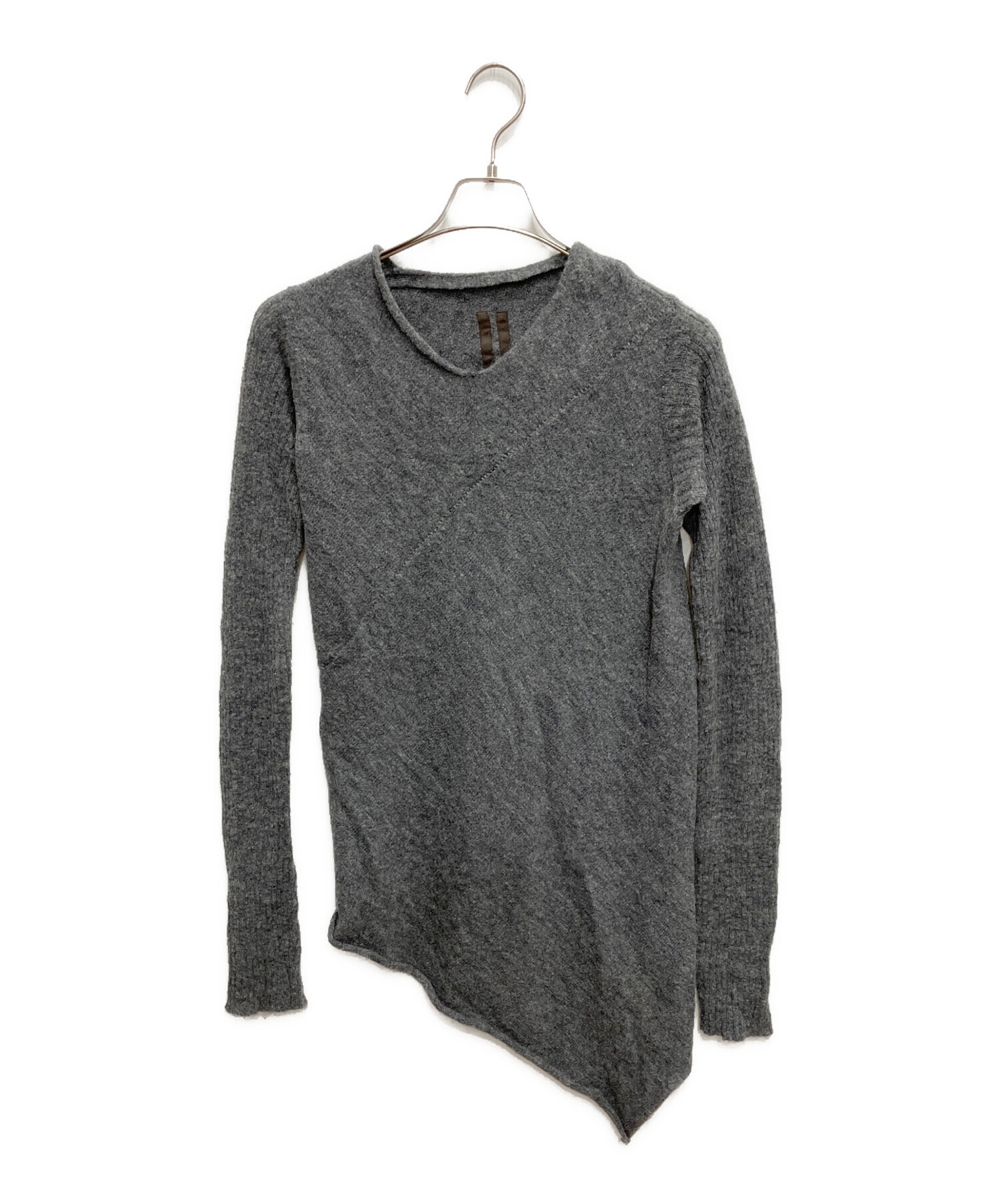 Rick Owens アシメントリートップス 中古・古着通販】RICK OWENS (リックオウエンス) アシンメトリーニット