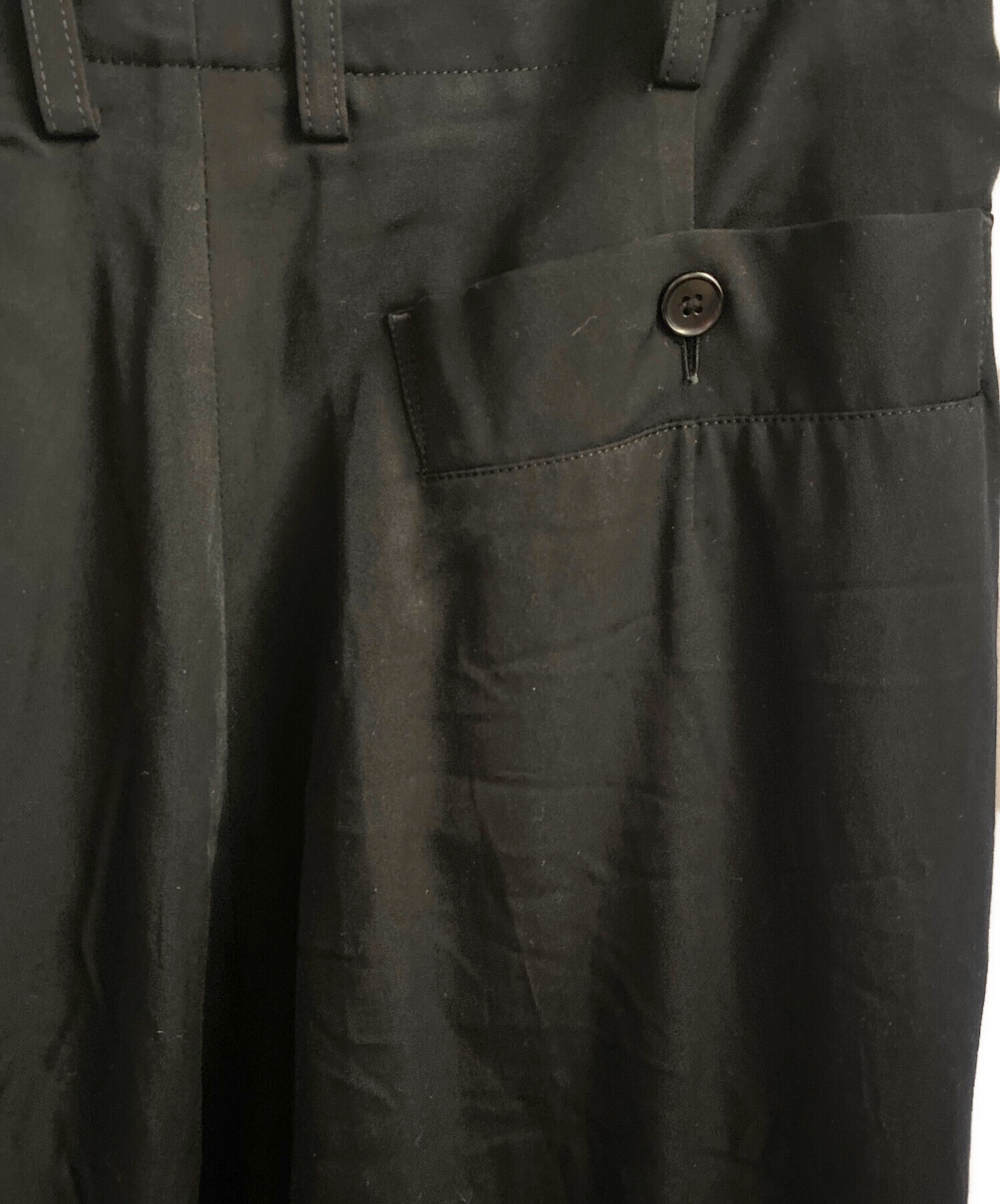 中古・古着通販】GROUND Y (グラウンドワイ) ヘムリブラップサルエル