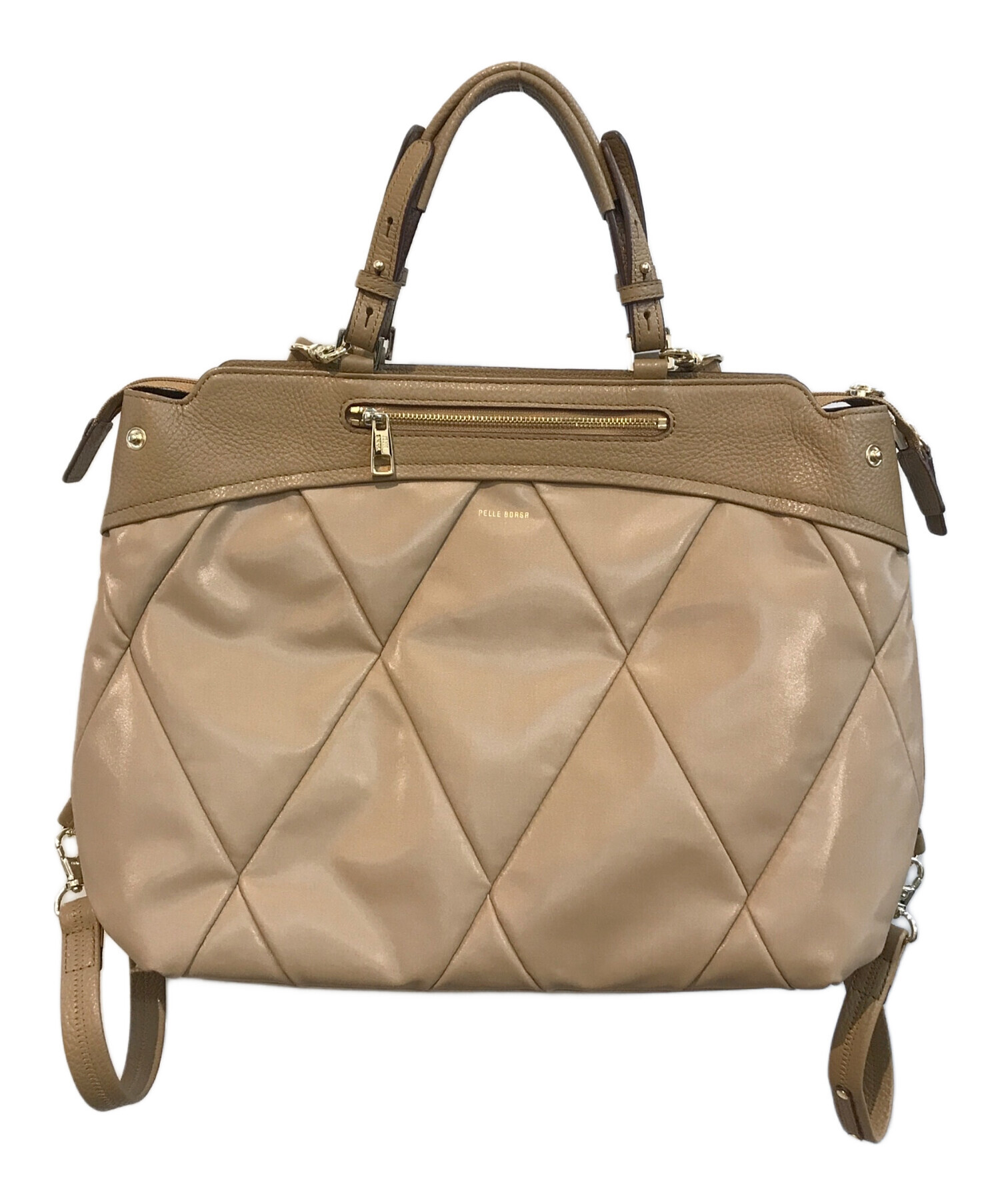 中古・古着通販】PELLE BORSA (ペレボルサ) 3WAYバッグ ベージュ