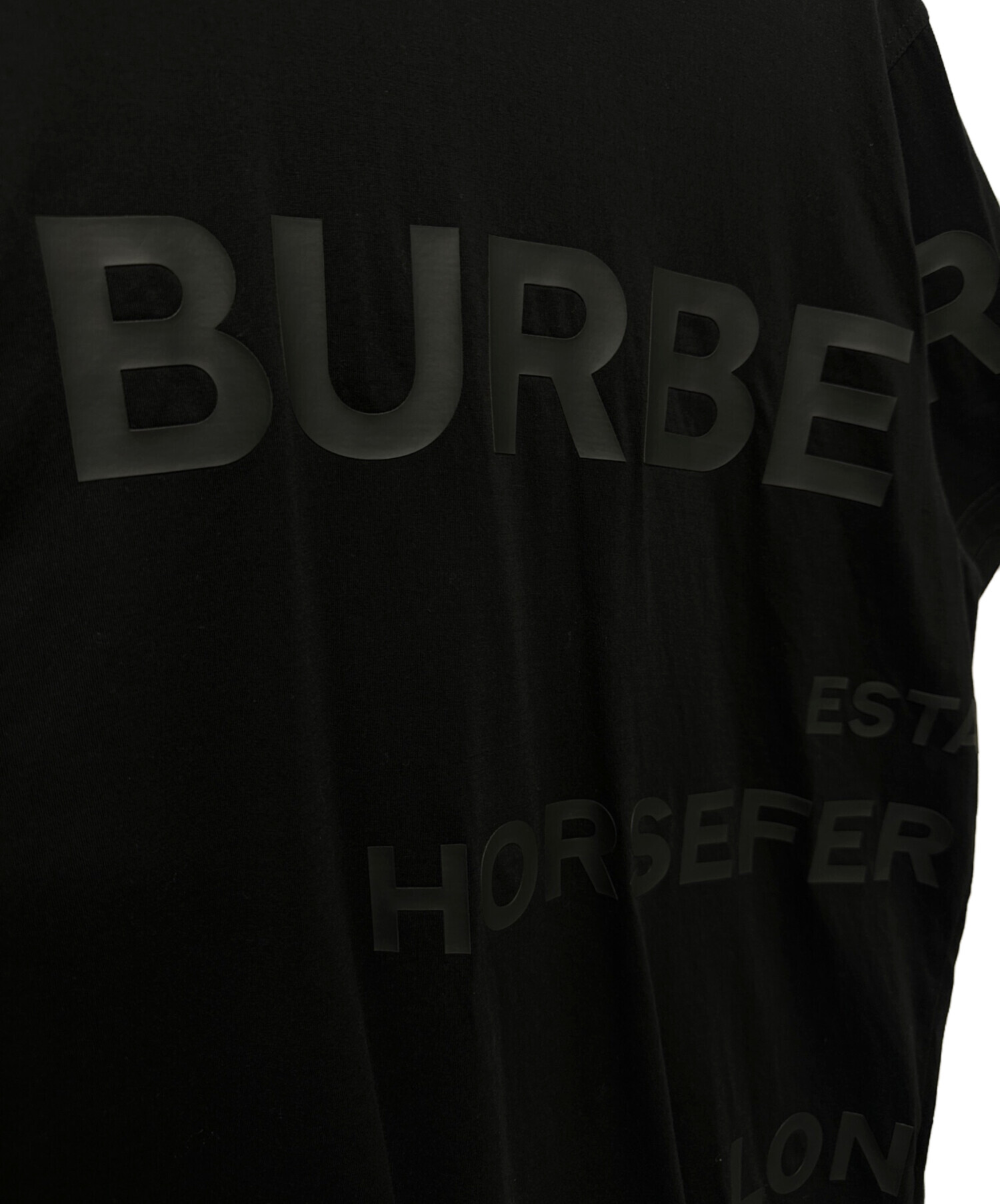 美品✨バーバリー ホースフェリーロゴプリント パーカー ブラック L BURBERRY バーバリー ホースフェリープリント プルオーバー パーカー