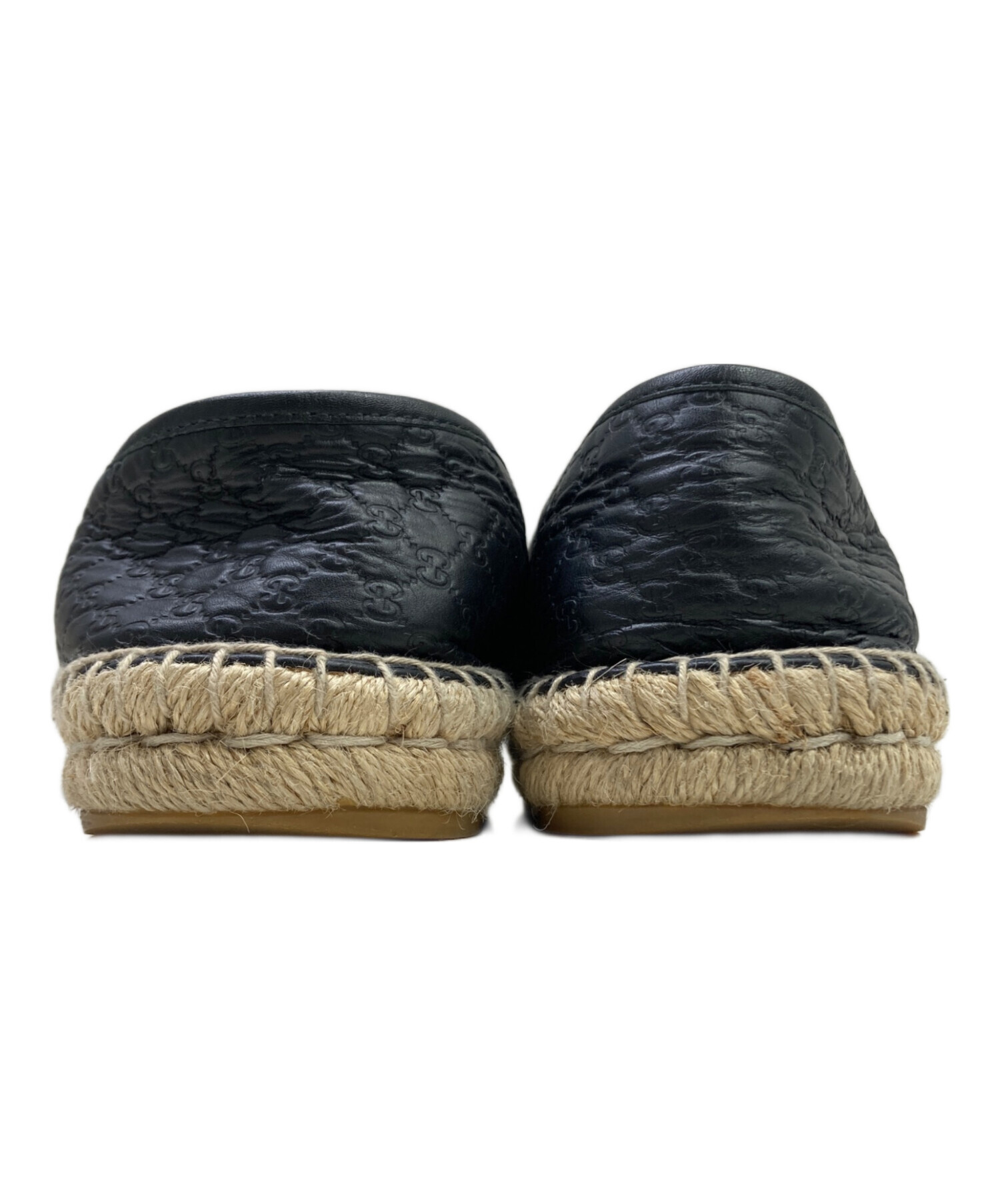 中古・古着通販】GUCCI (グッチ) レザースリッポン ブラック サイズ:8 
