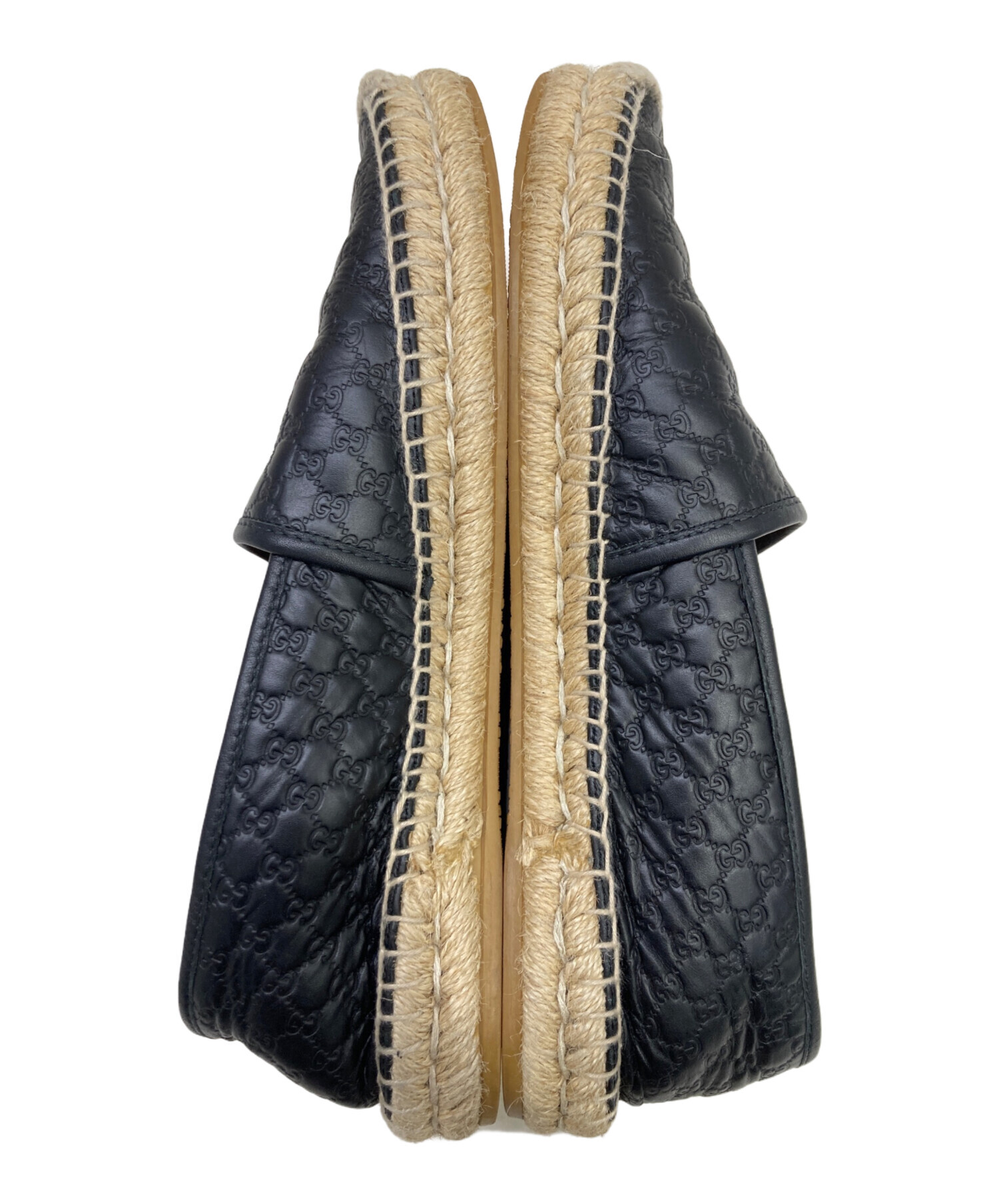 中古・古着通販】GUCCI (グッチ) レザースリッポン ブラック サイズ:8 